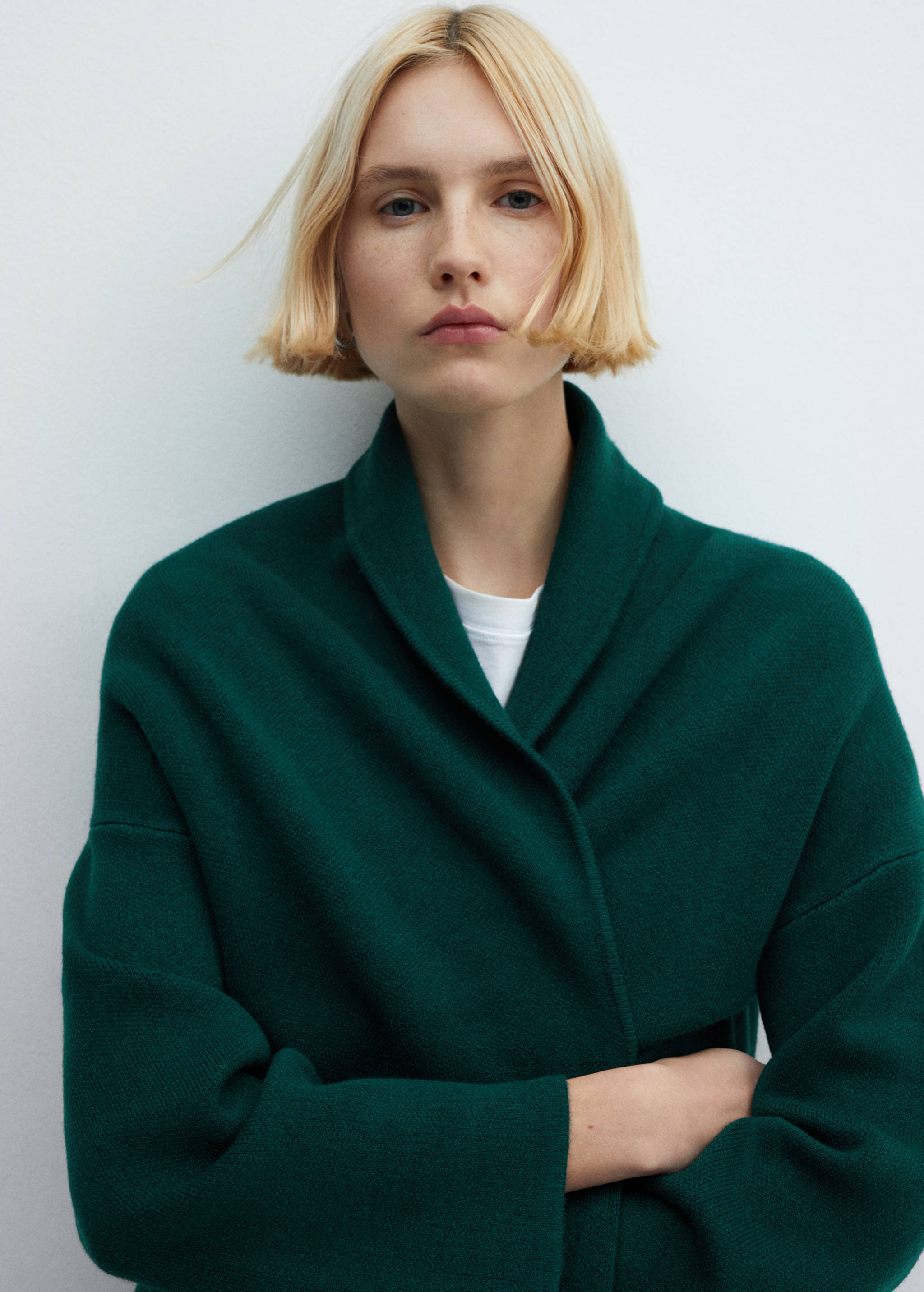 Gebreide oversized jas met zakken - Detail van het artikel 1