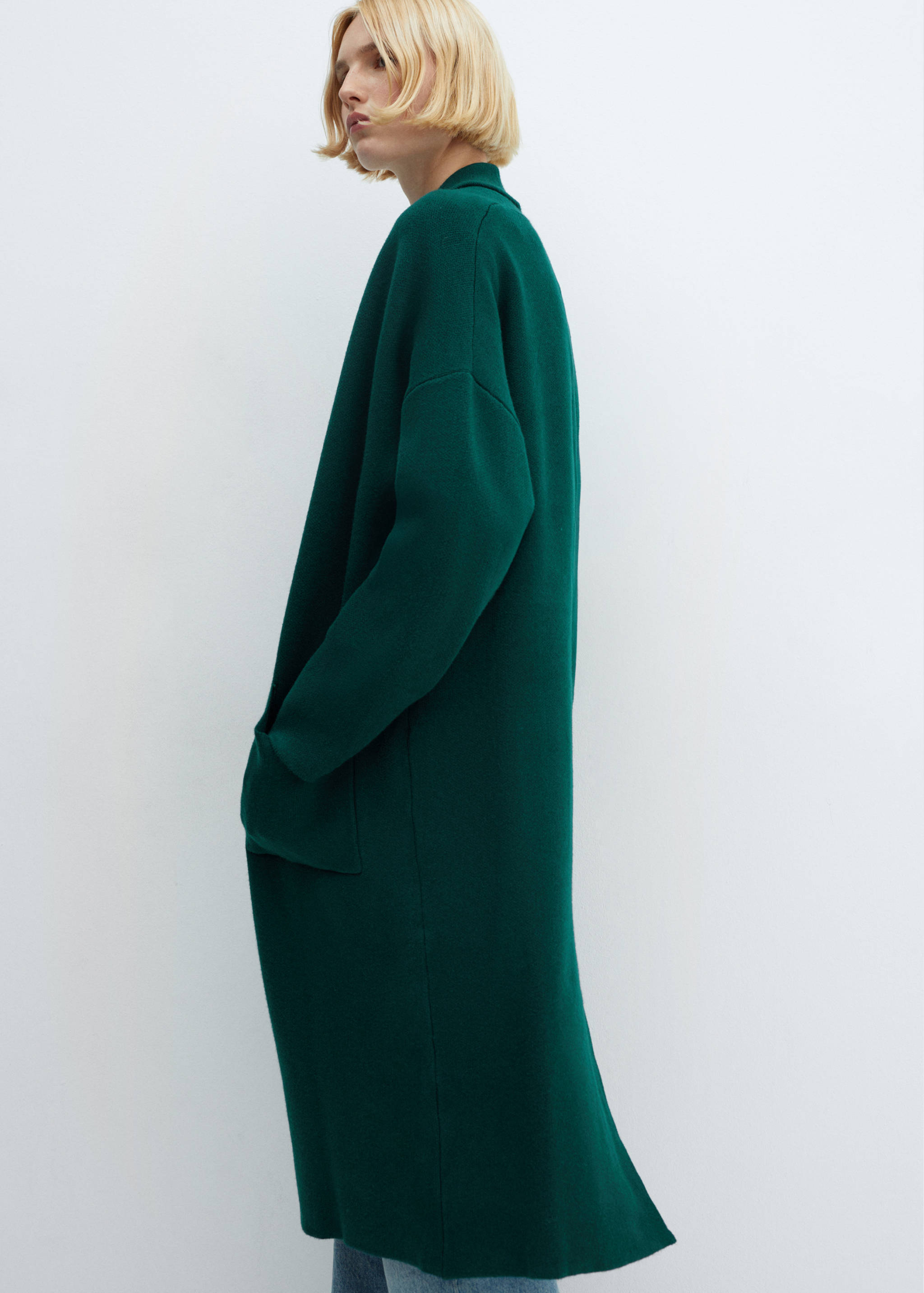 Gebreide oversized jas met zakken - Detail van het artikel 2