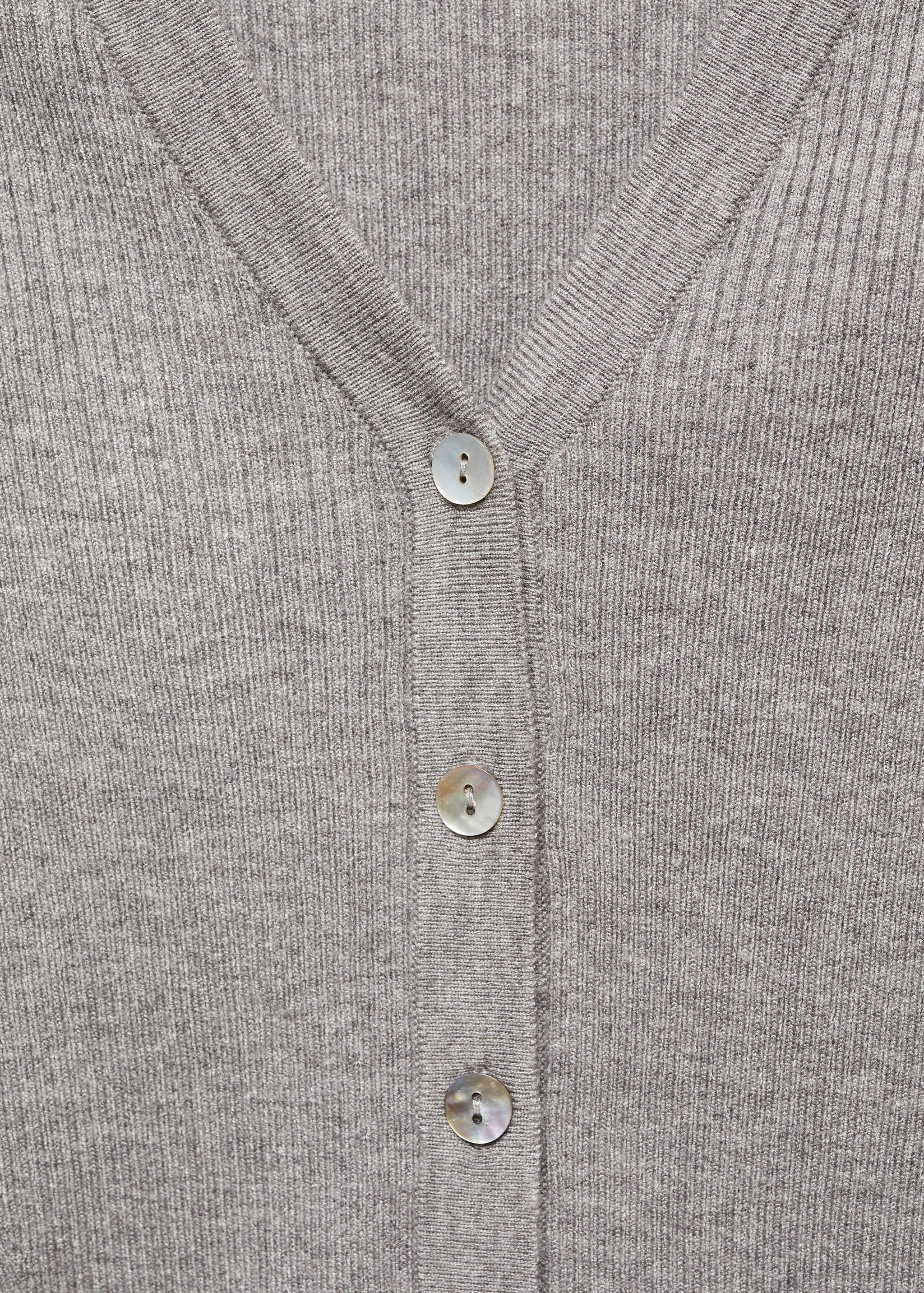 Žebrovaný kardigan s výstřihem do V - Detail zboží 8