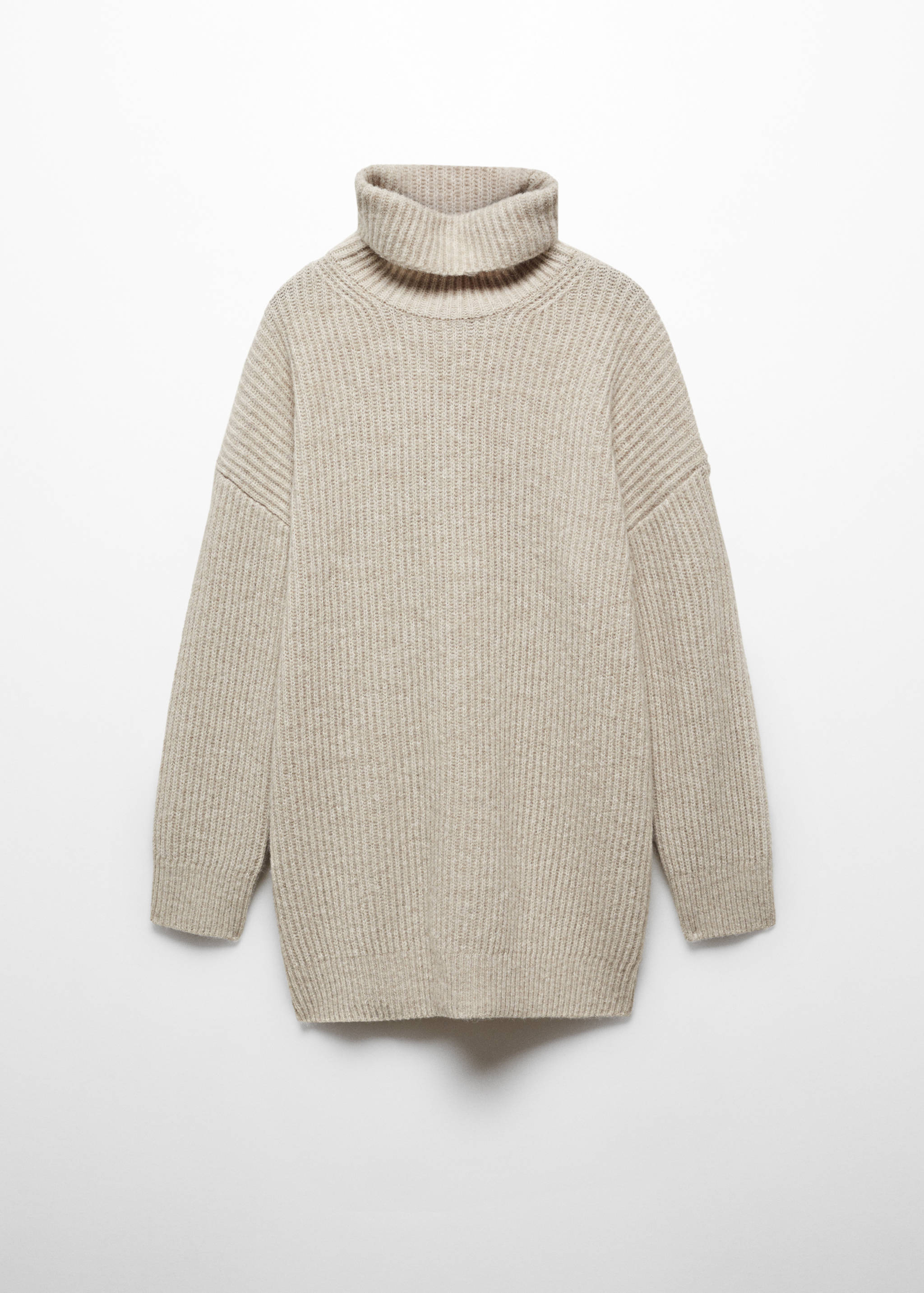 Ribbed turtleneck dress - Article without model