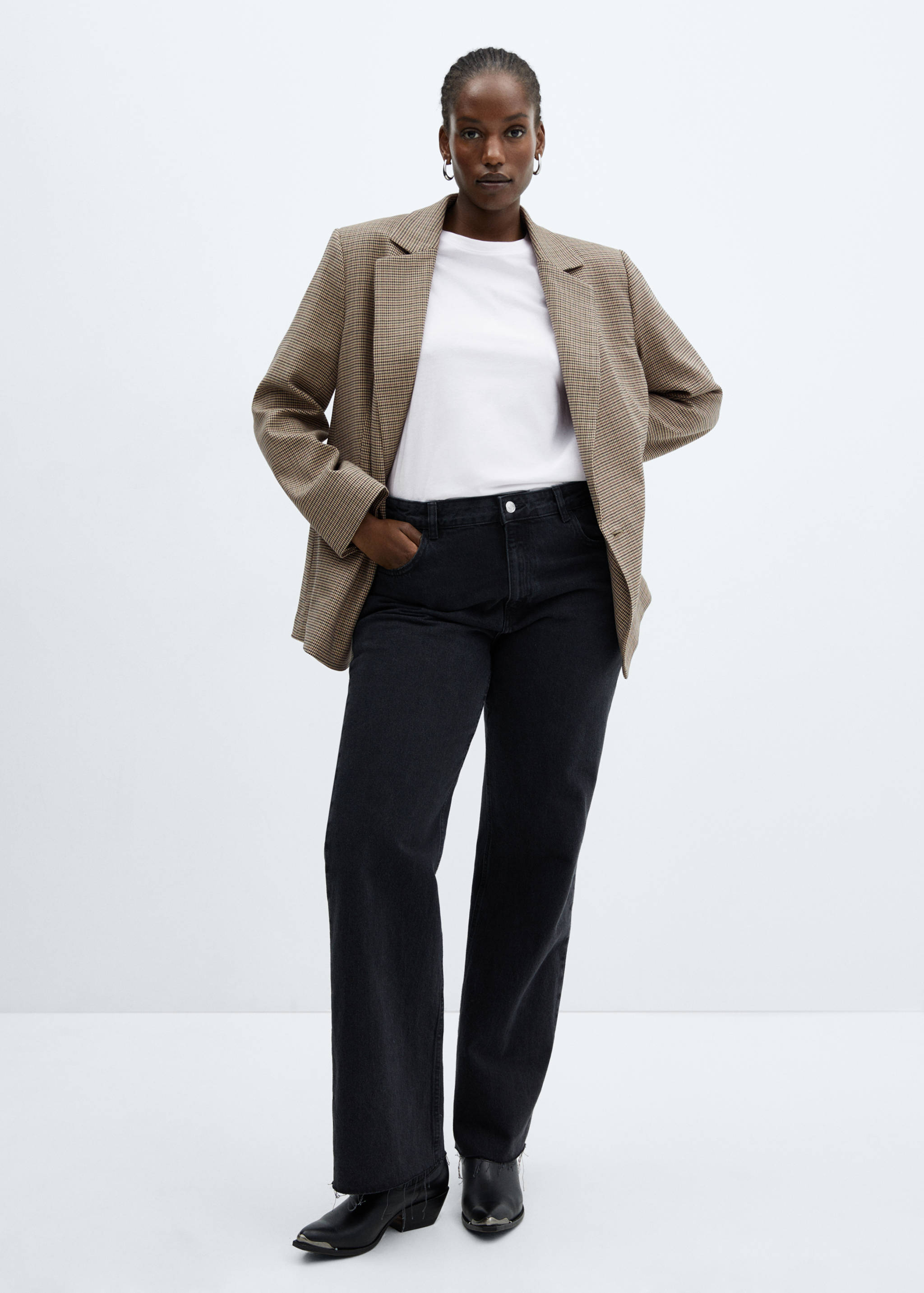 Double-breasted blazer with button - Details of the article 3