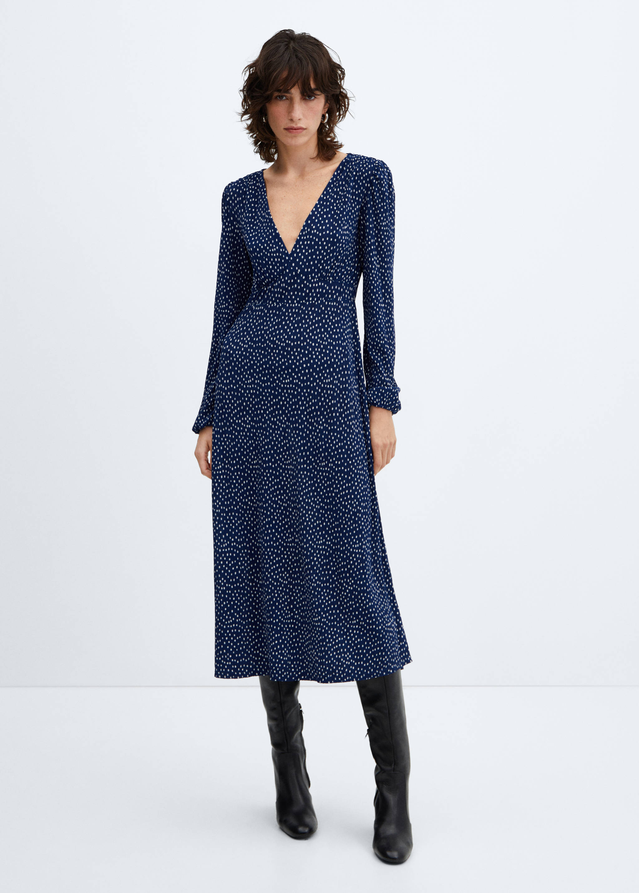 Robe midi pois - Plan général