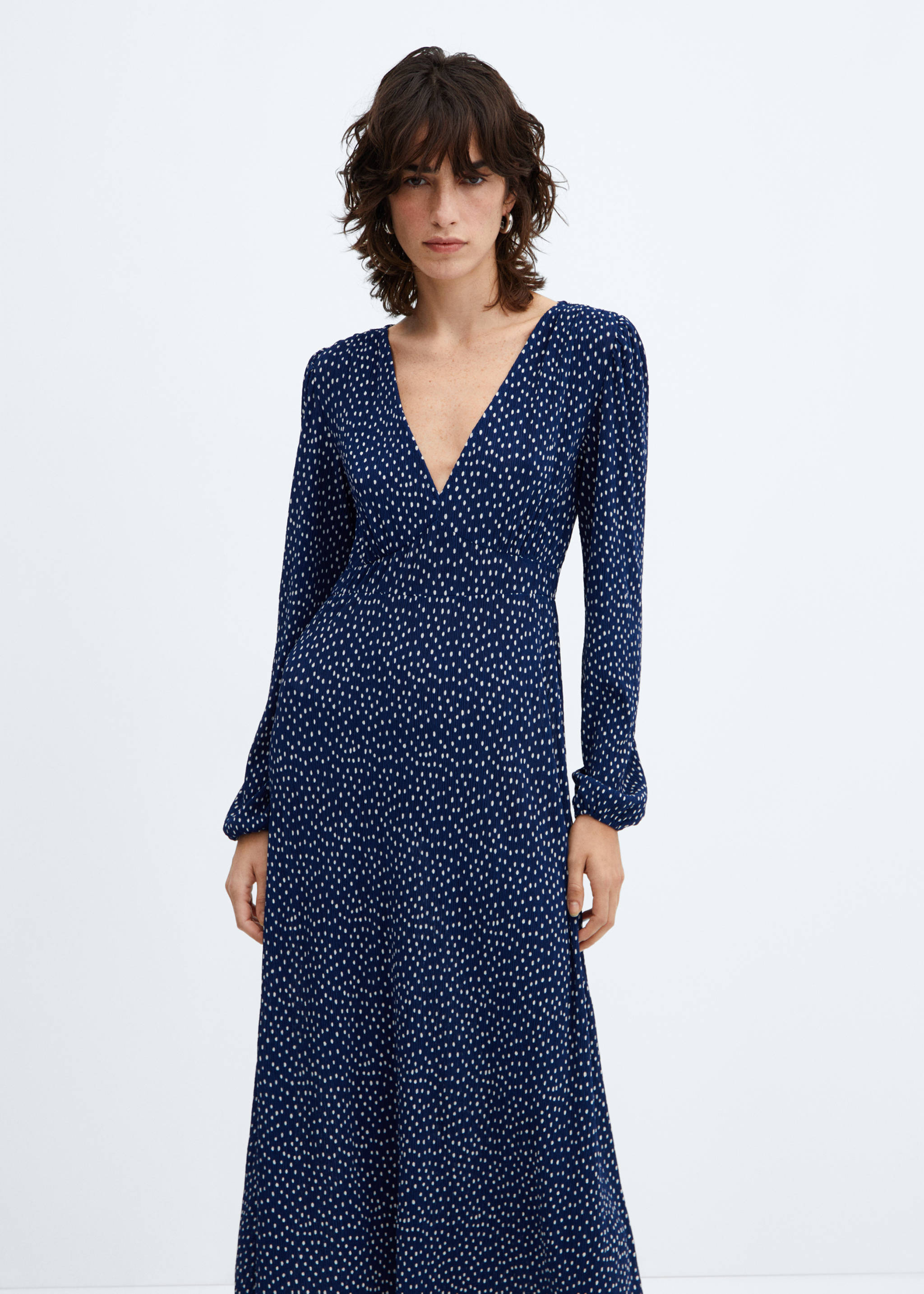 Robe midi pois - Plan moyen
