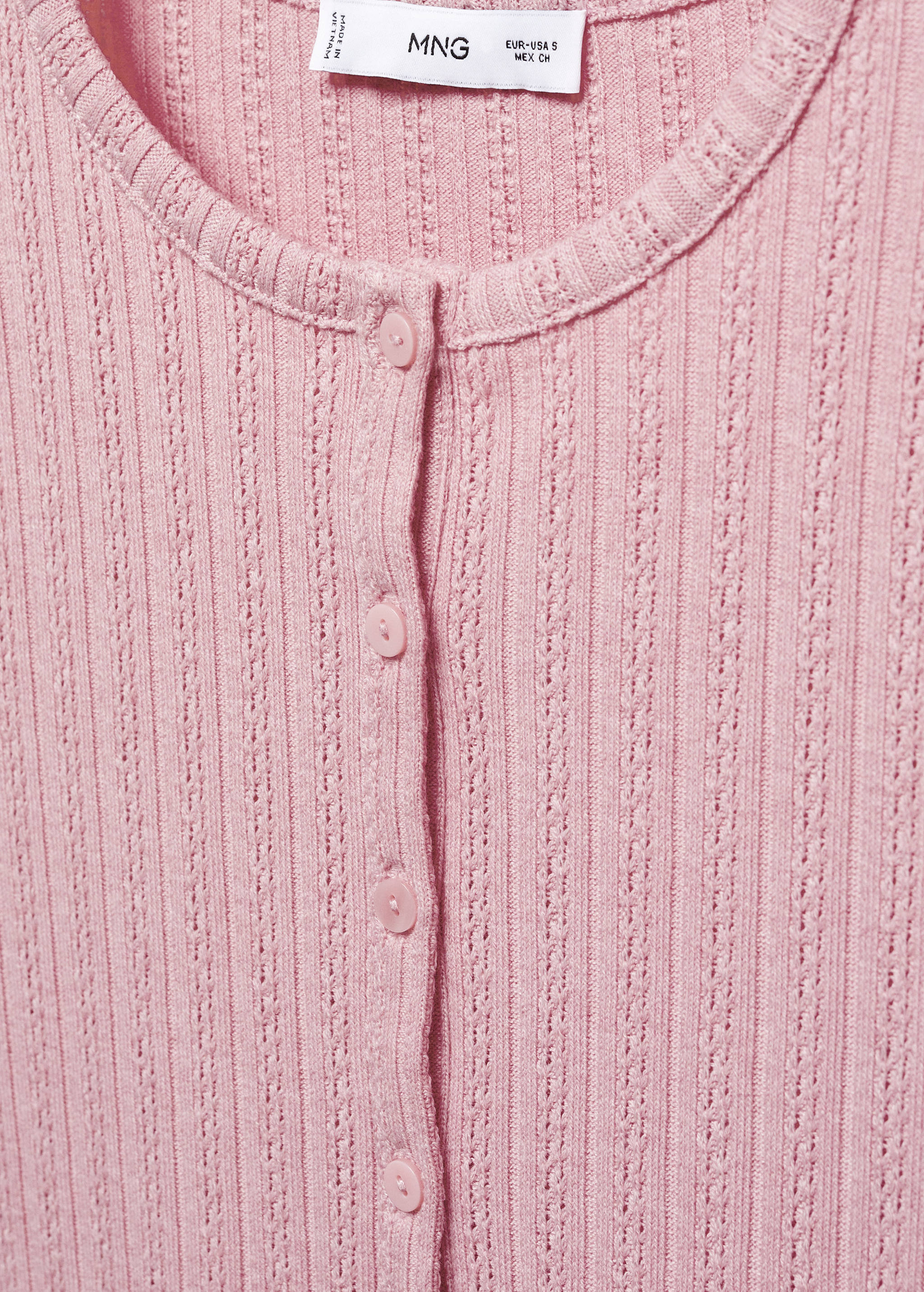 Textured rib-knit cardigan - Details of the article 8