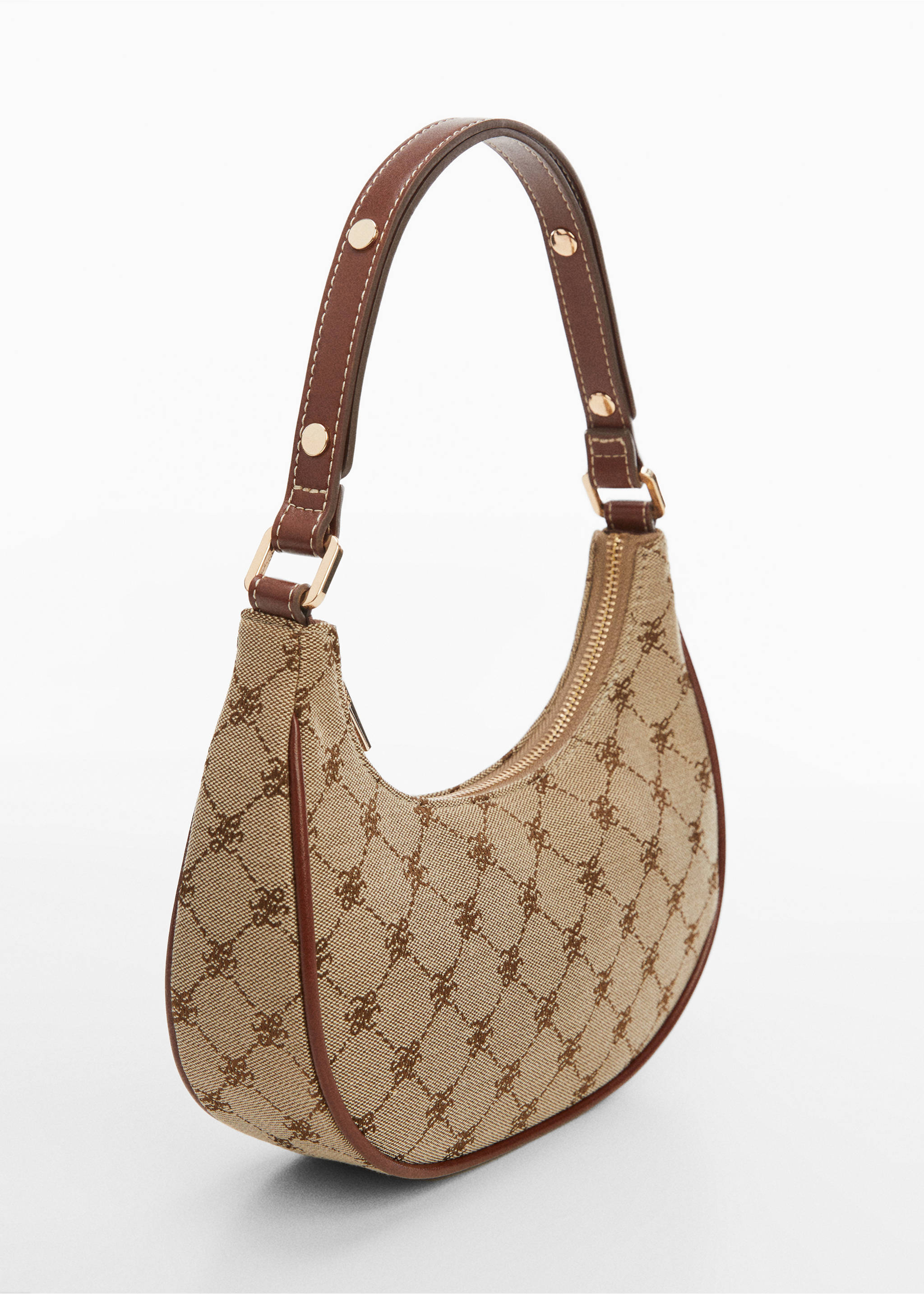 Jacquard shoulder bag - Medium plane, Brown. Ref: 67090475-00.