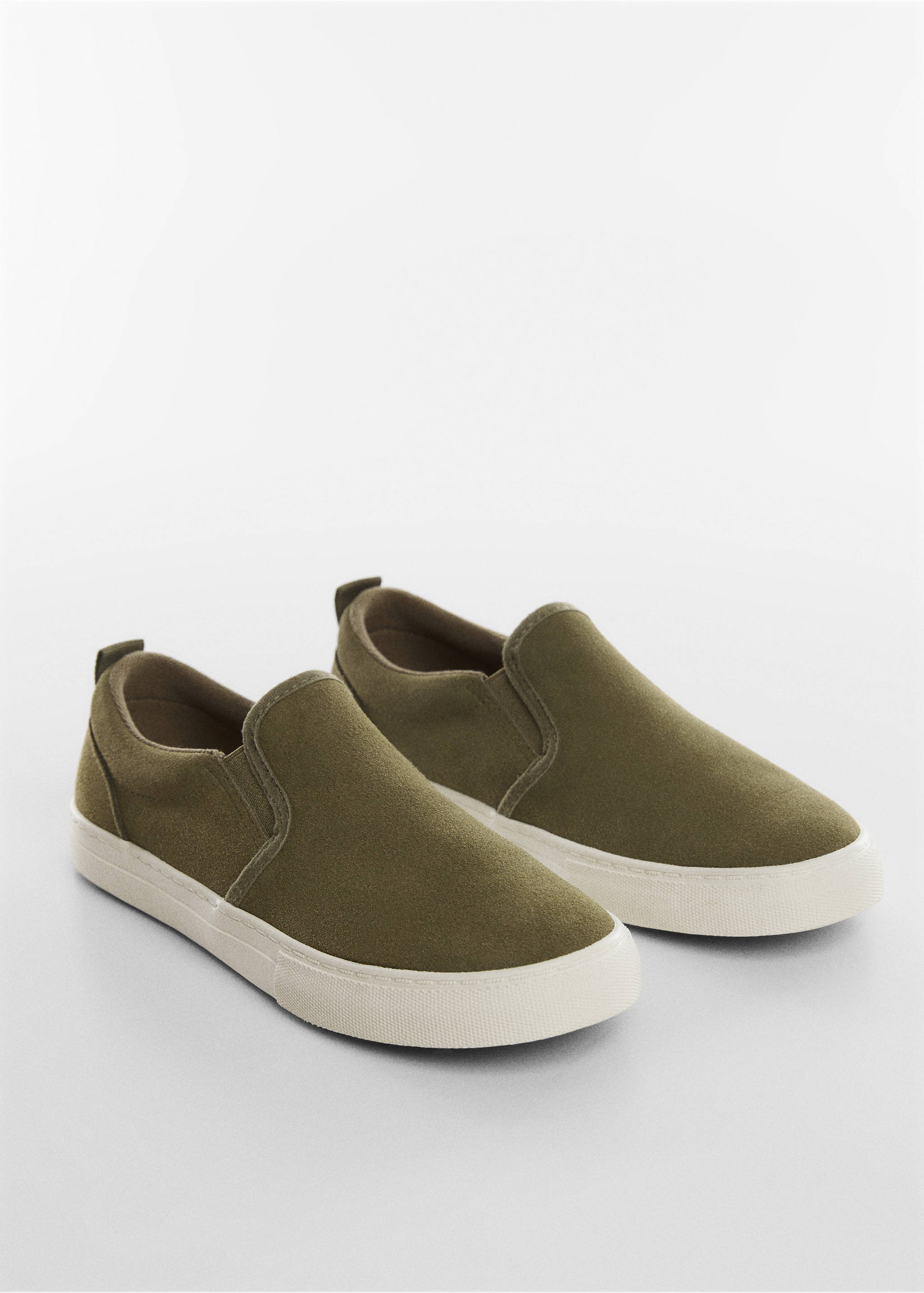 Leather sneakers - Medium plane, Khaki. Ref: 67090476-00.