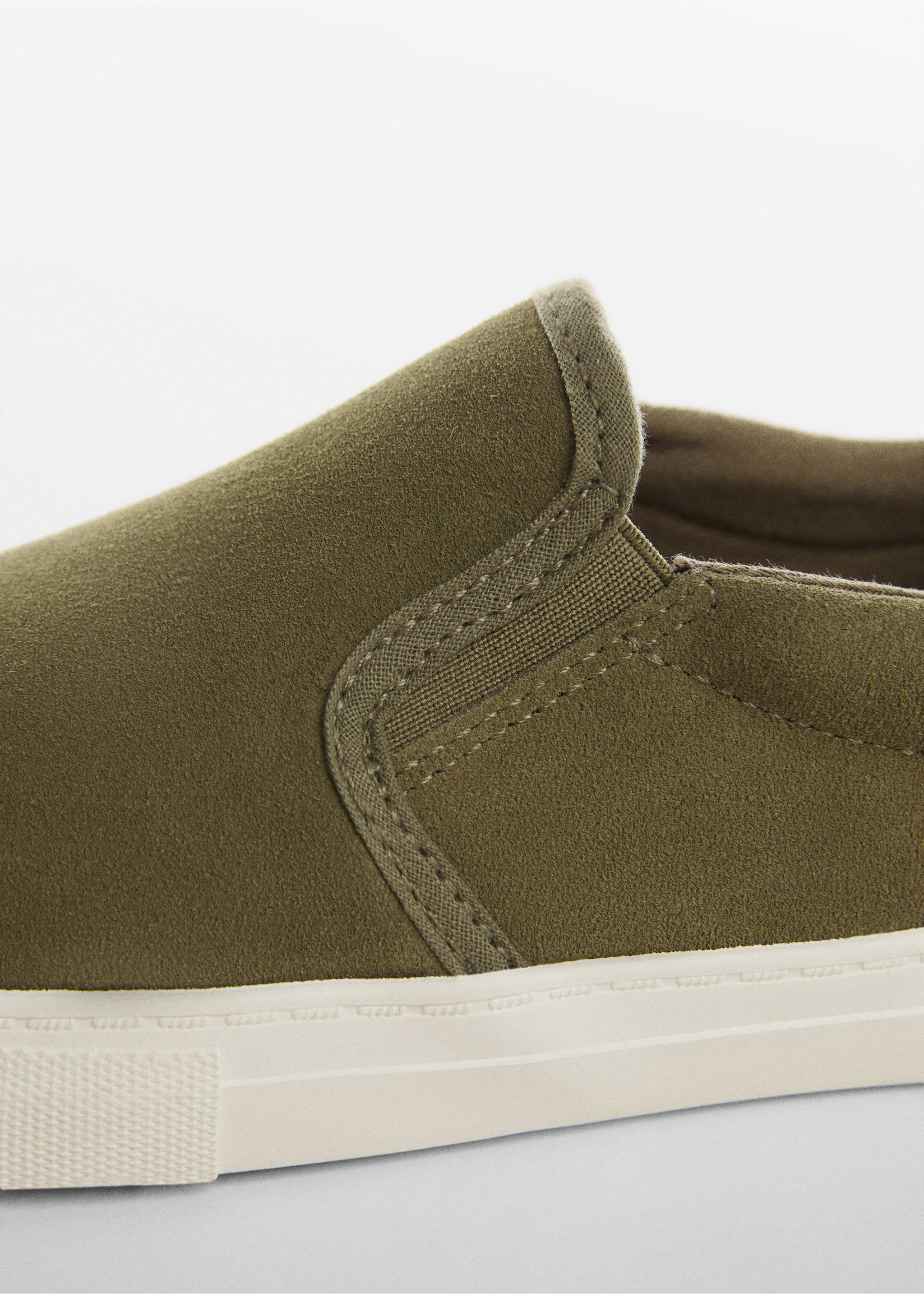 Leather sneakers - Details of the article 2, Khaki. Ref: 67090476-00.