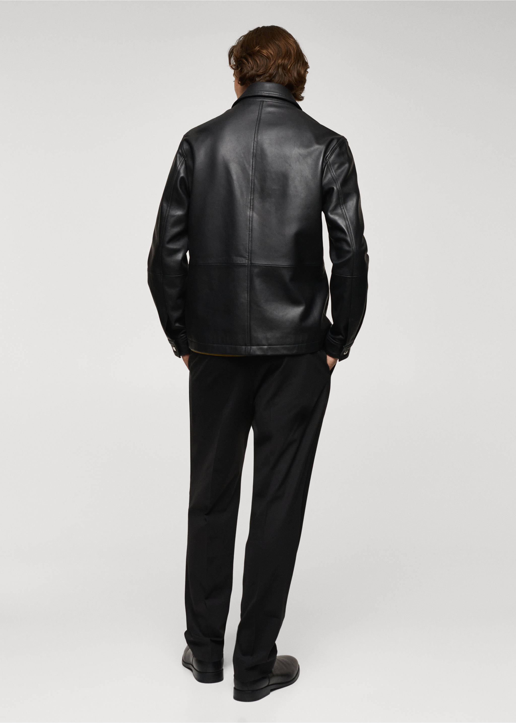 100% nappa leather jacket - Reverse of the article, Black. Ref: 67090617-00.
