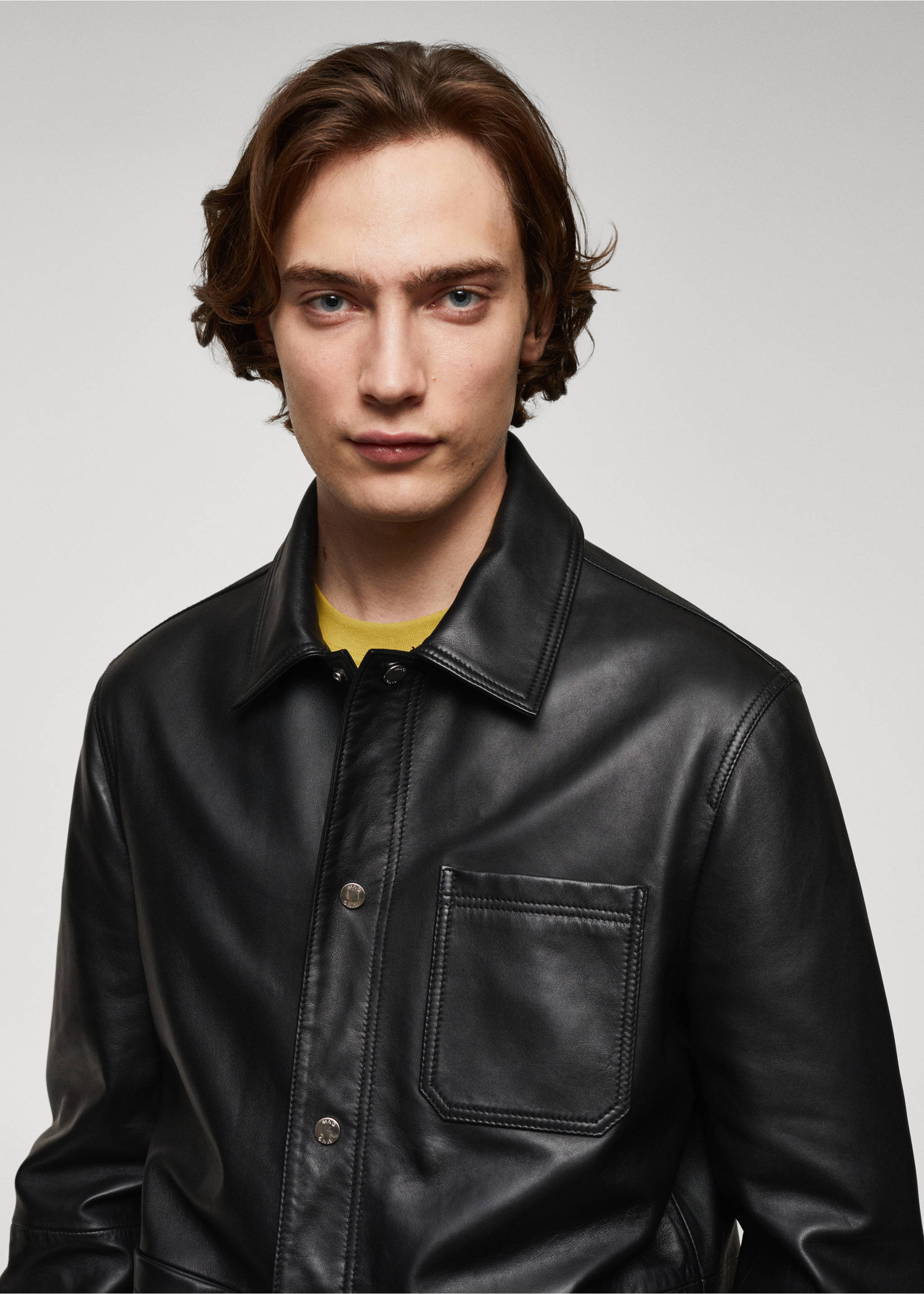 100% nappa leather jacket - Details of the article 1, Black. Ref: 67090617-00.