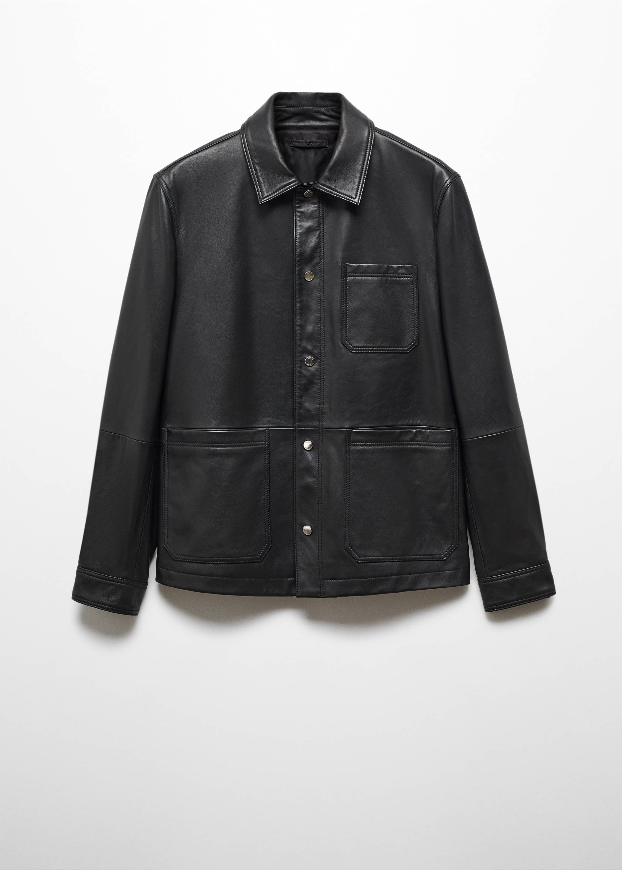 100% nappa leather jacket - Article without model, Black. Ref: 67090617-00.