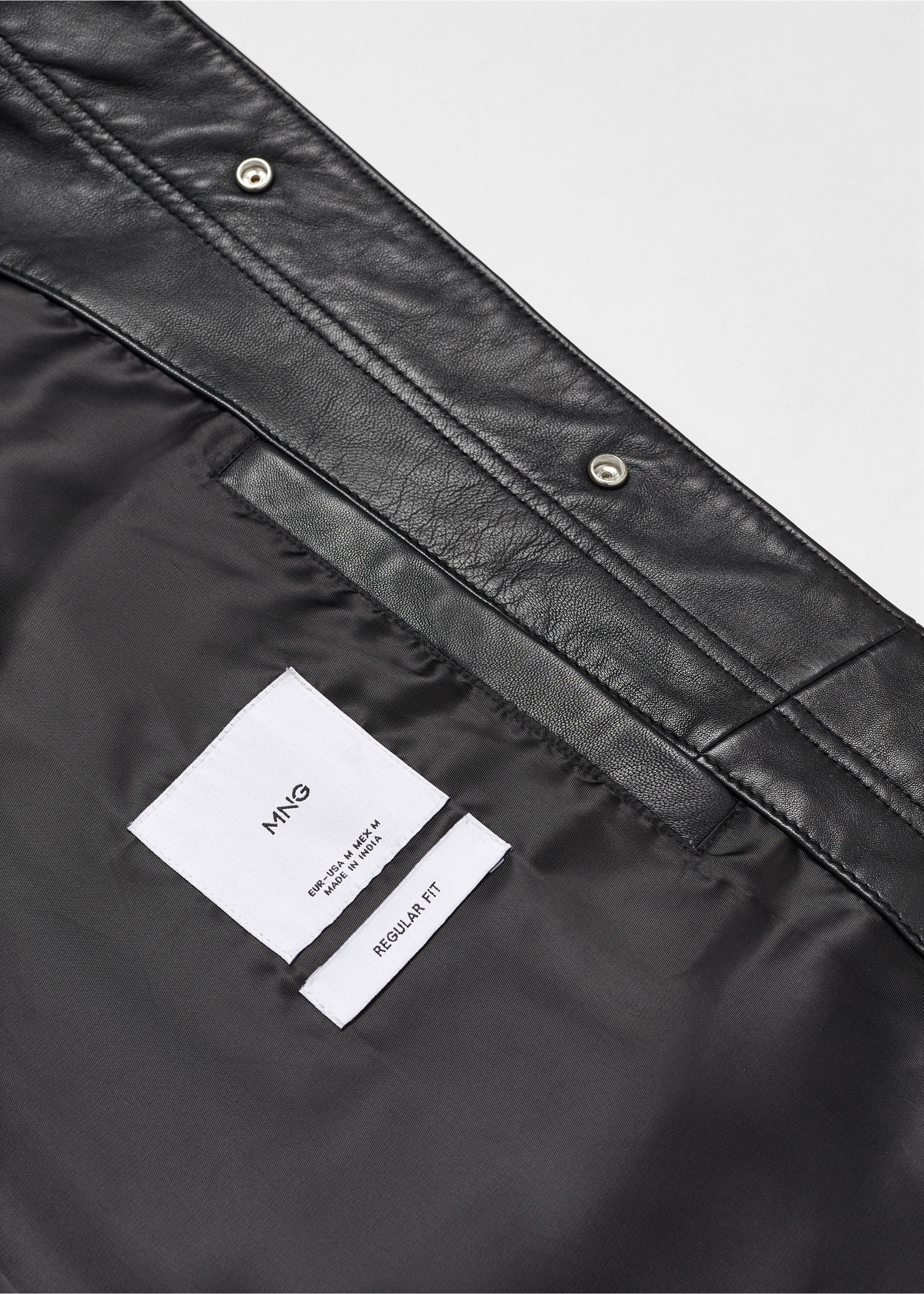 100% nappa leather jacket - Details of the article 0, Black. Ref: 67090617-00.