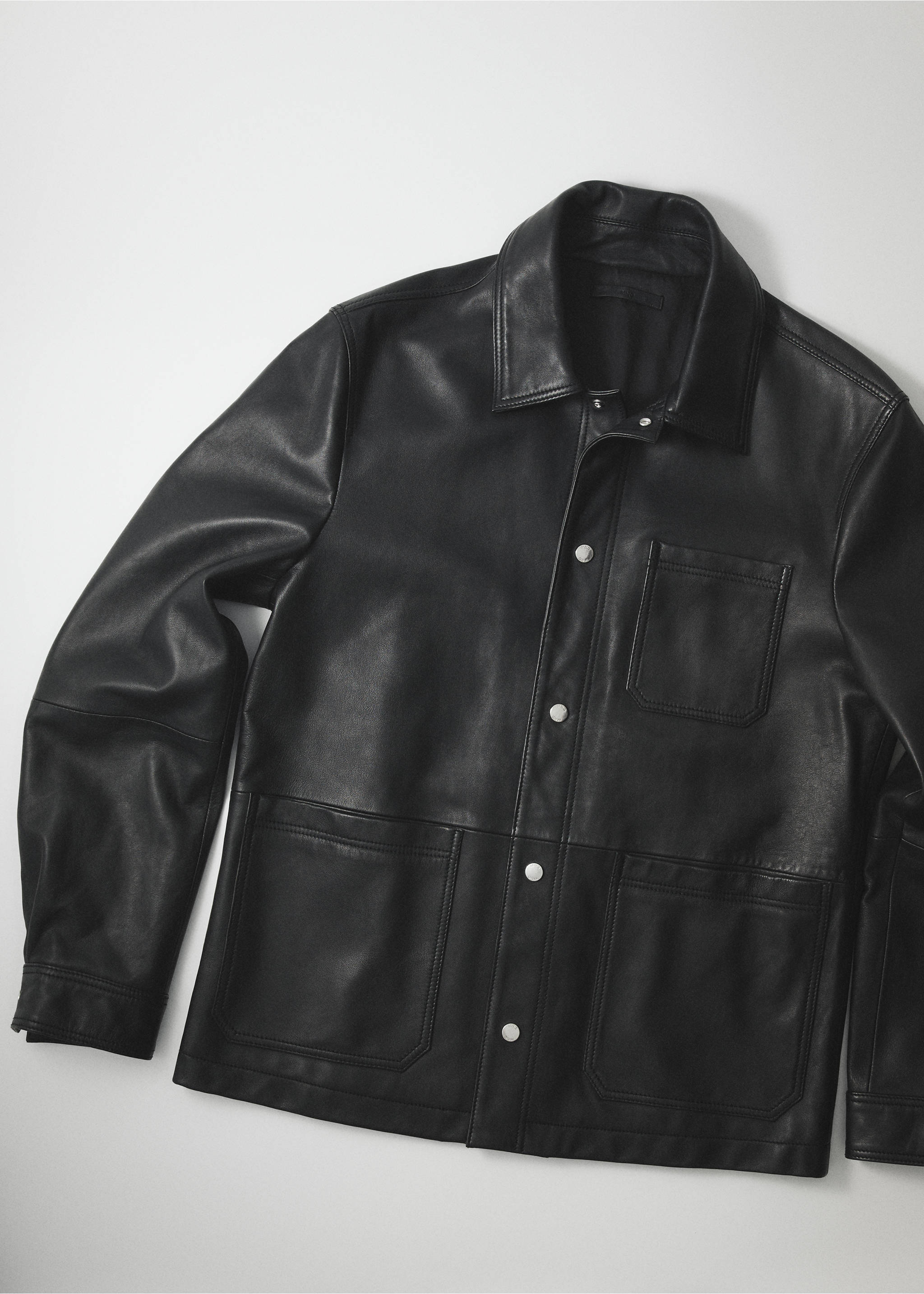 100% nappa leather jacket - Details of the article 9, Black. Ref: 67090617-00.