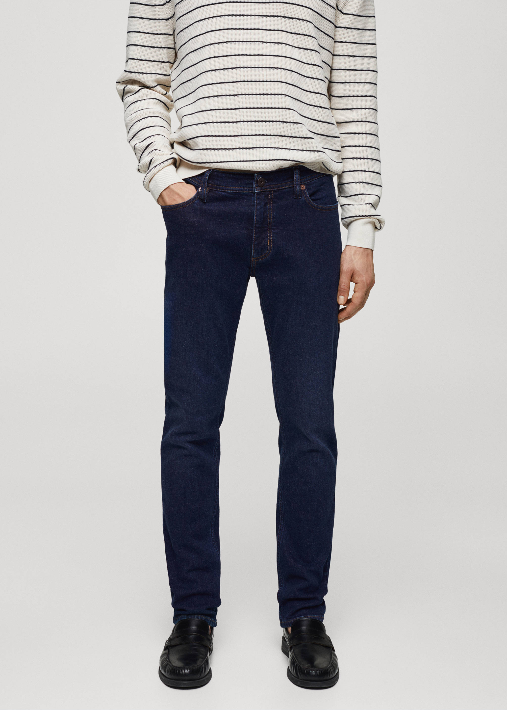 Jeans Jan slim fit - Plano medio, Azul. Ref: 67090618-00.