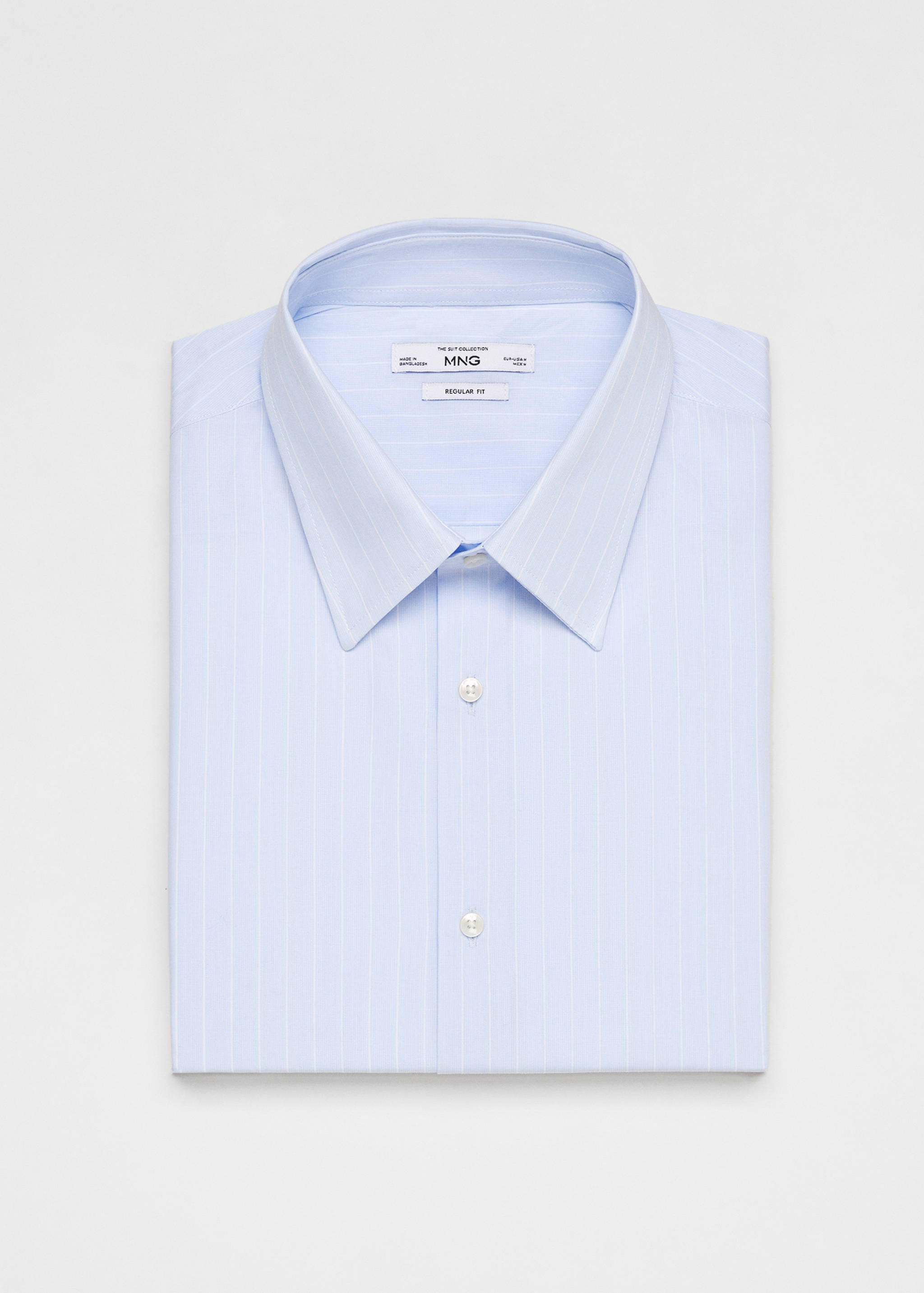 Koszula garniturowa regular fit z bawełny w paski - Szczegóły artykułu 8