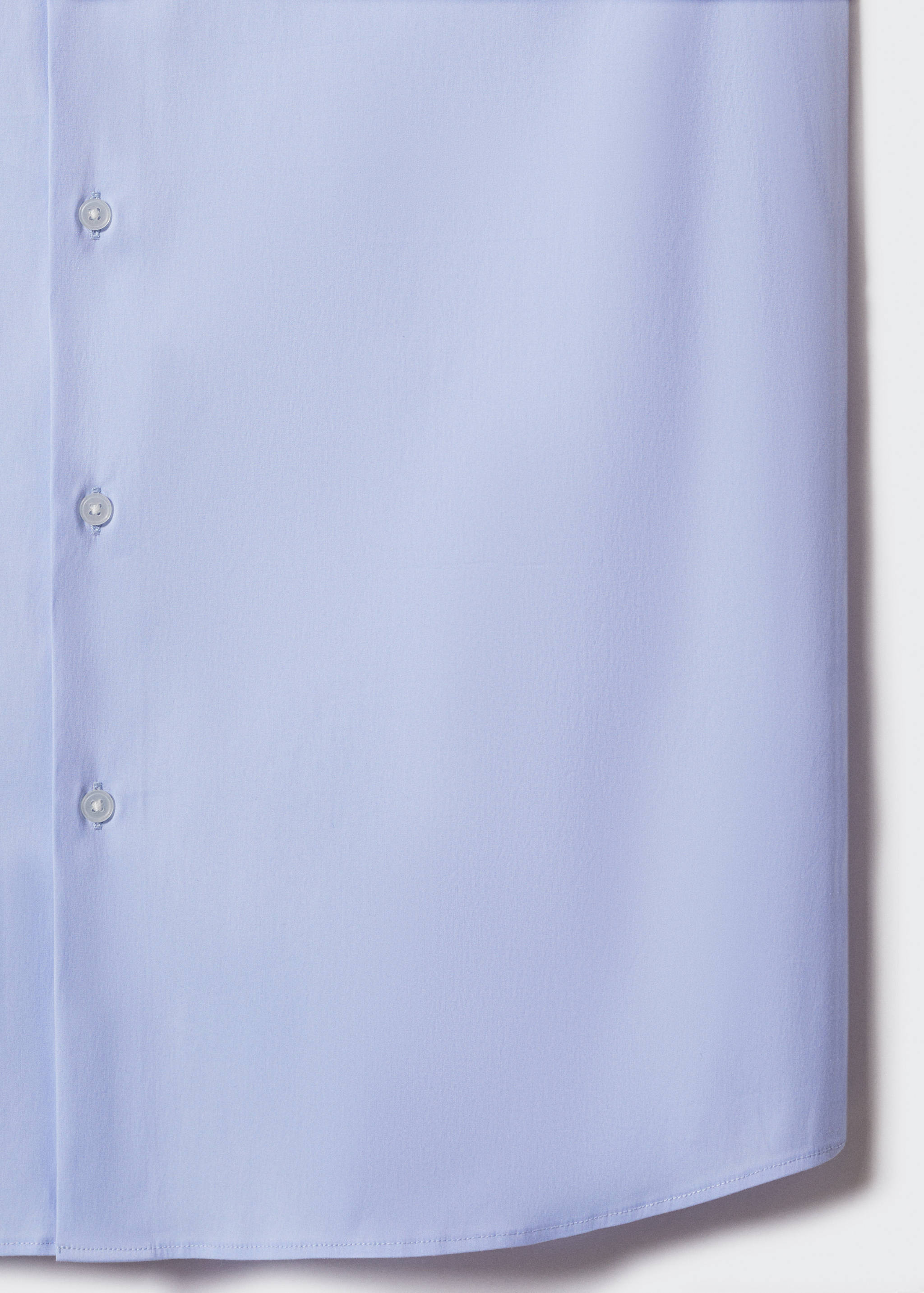 Regular-fit cotton striped suit shirt - Detailed view of the waist