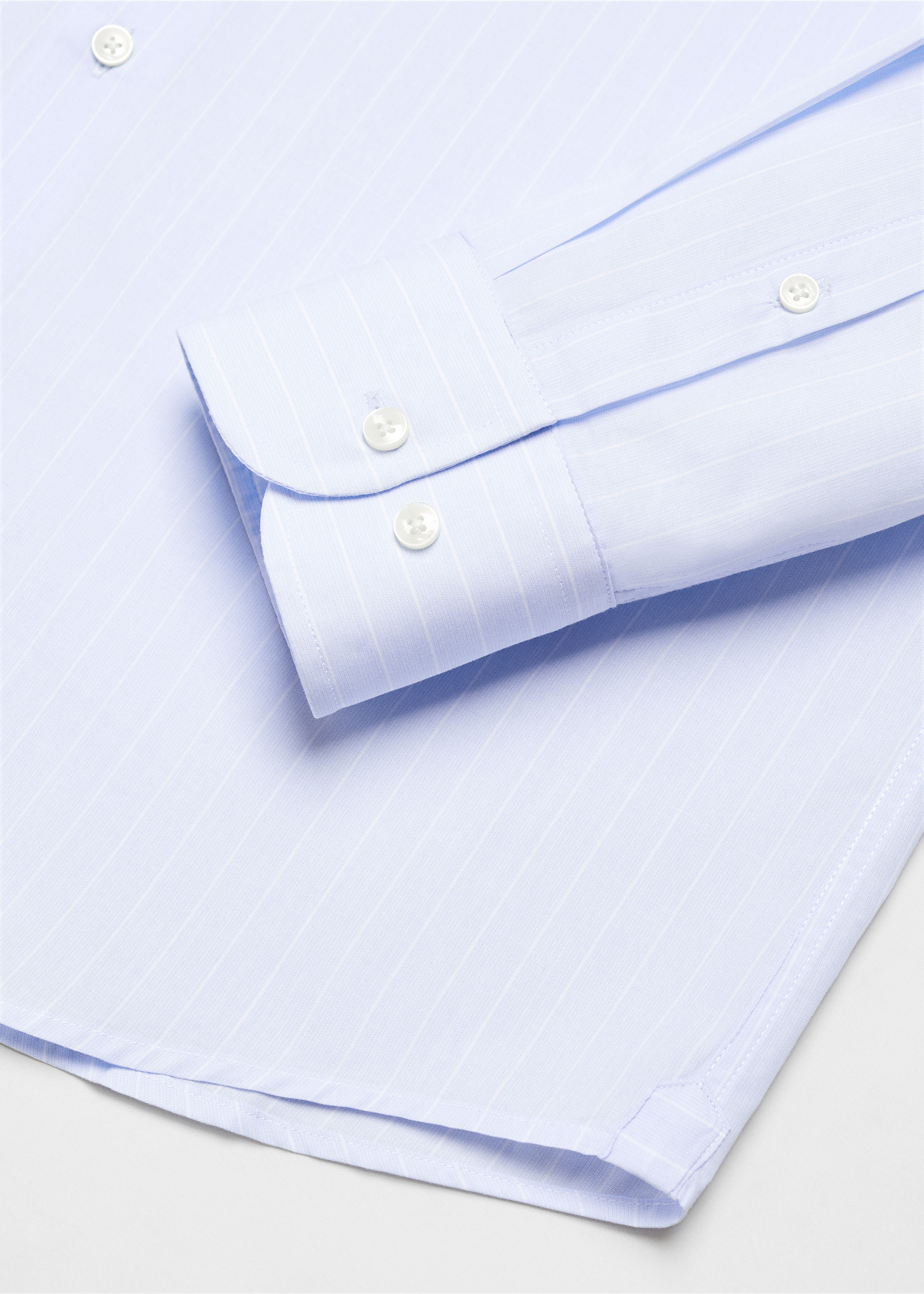 Regular-fit cotton striped suit shirt - Details of the article 0