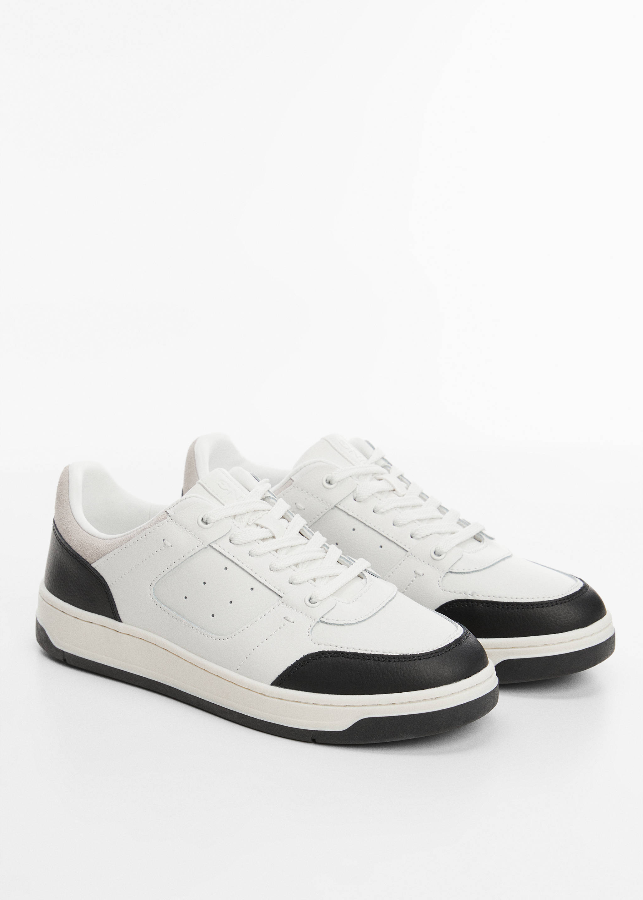 Combined leather trainers - Medium plane