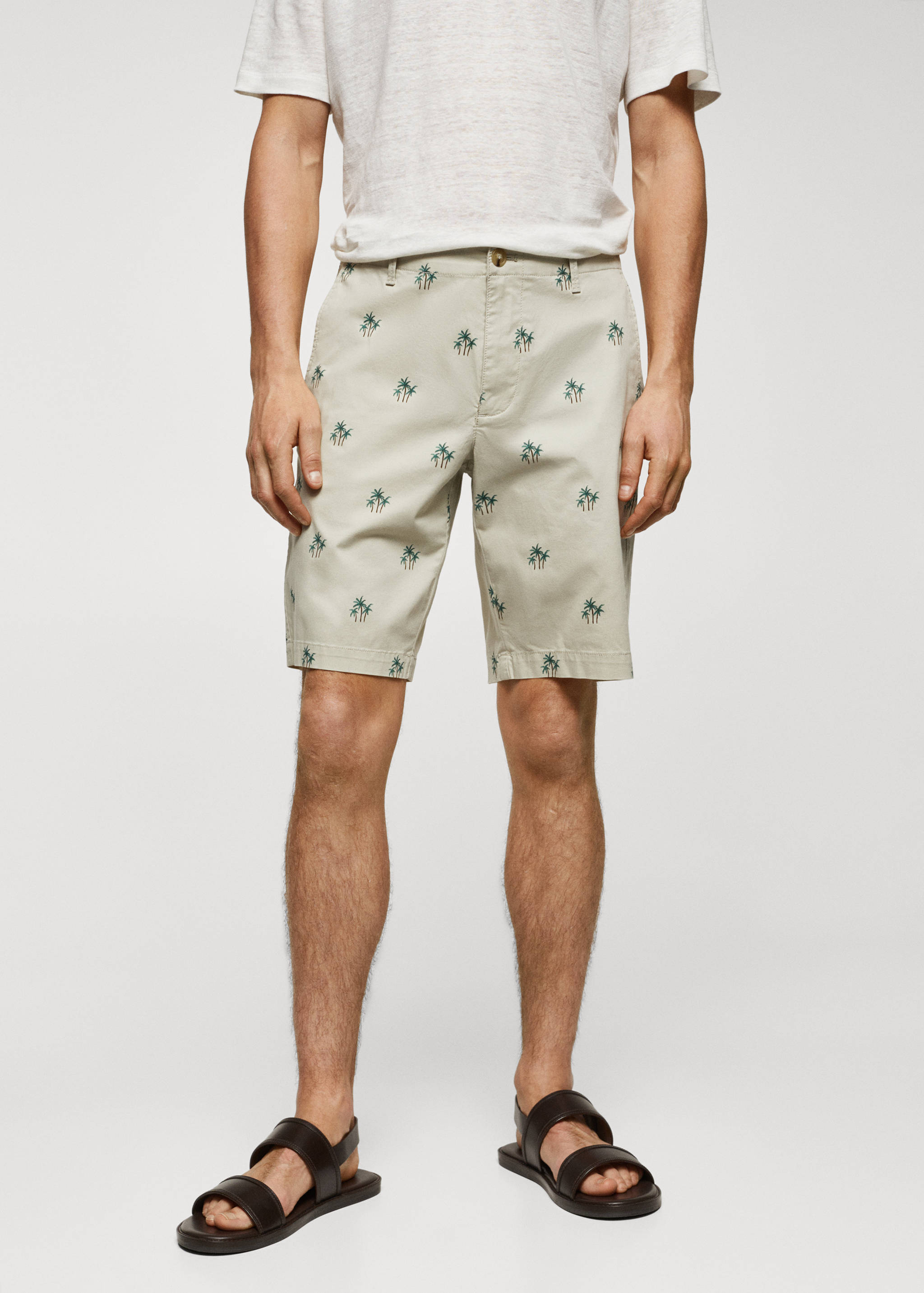 Bermudas algodón estampadas - Plano medio