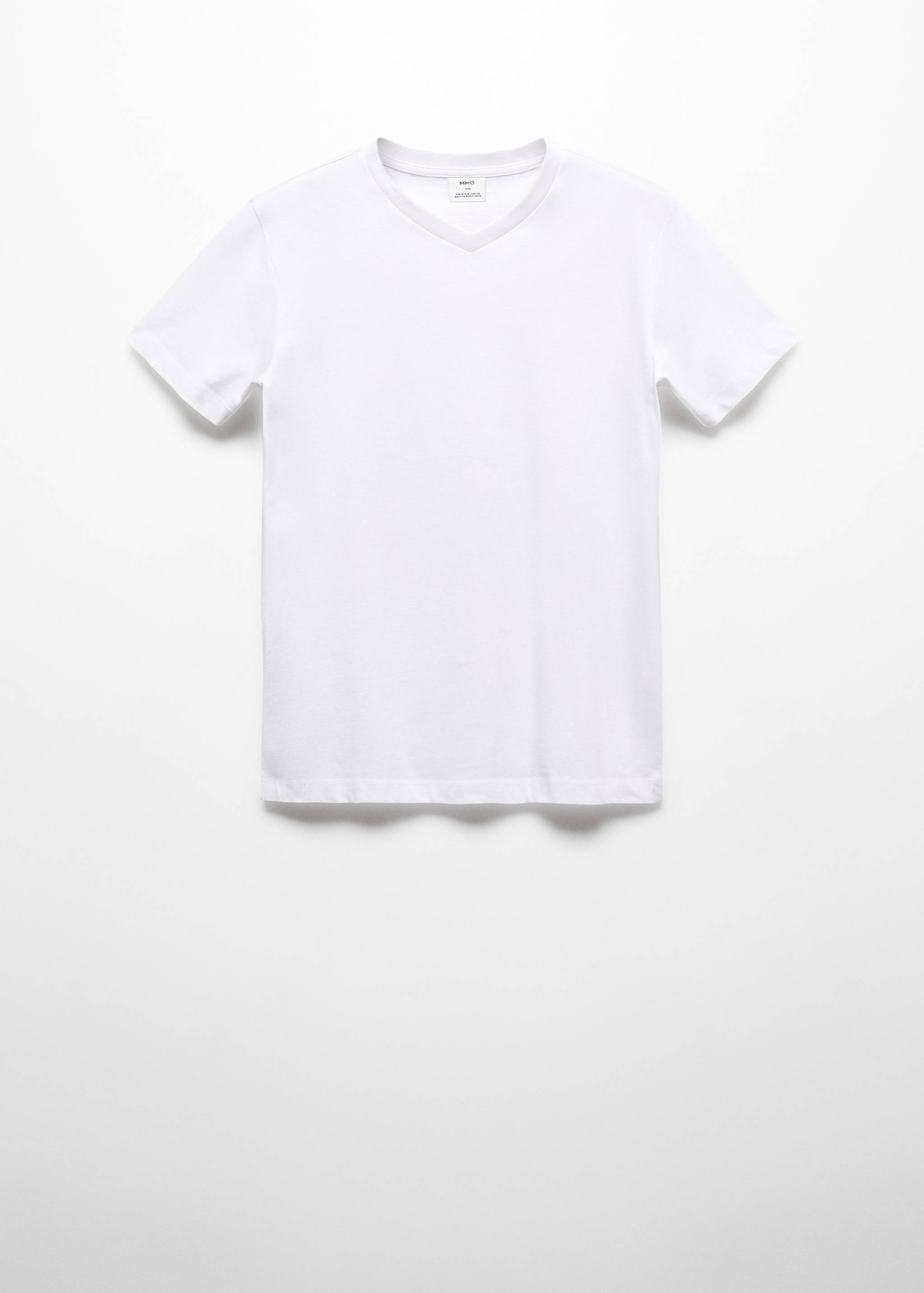 Camiseta básica algodón cuello pico - Artículo sin modelo