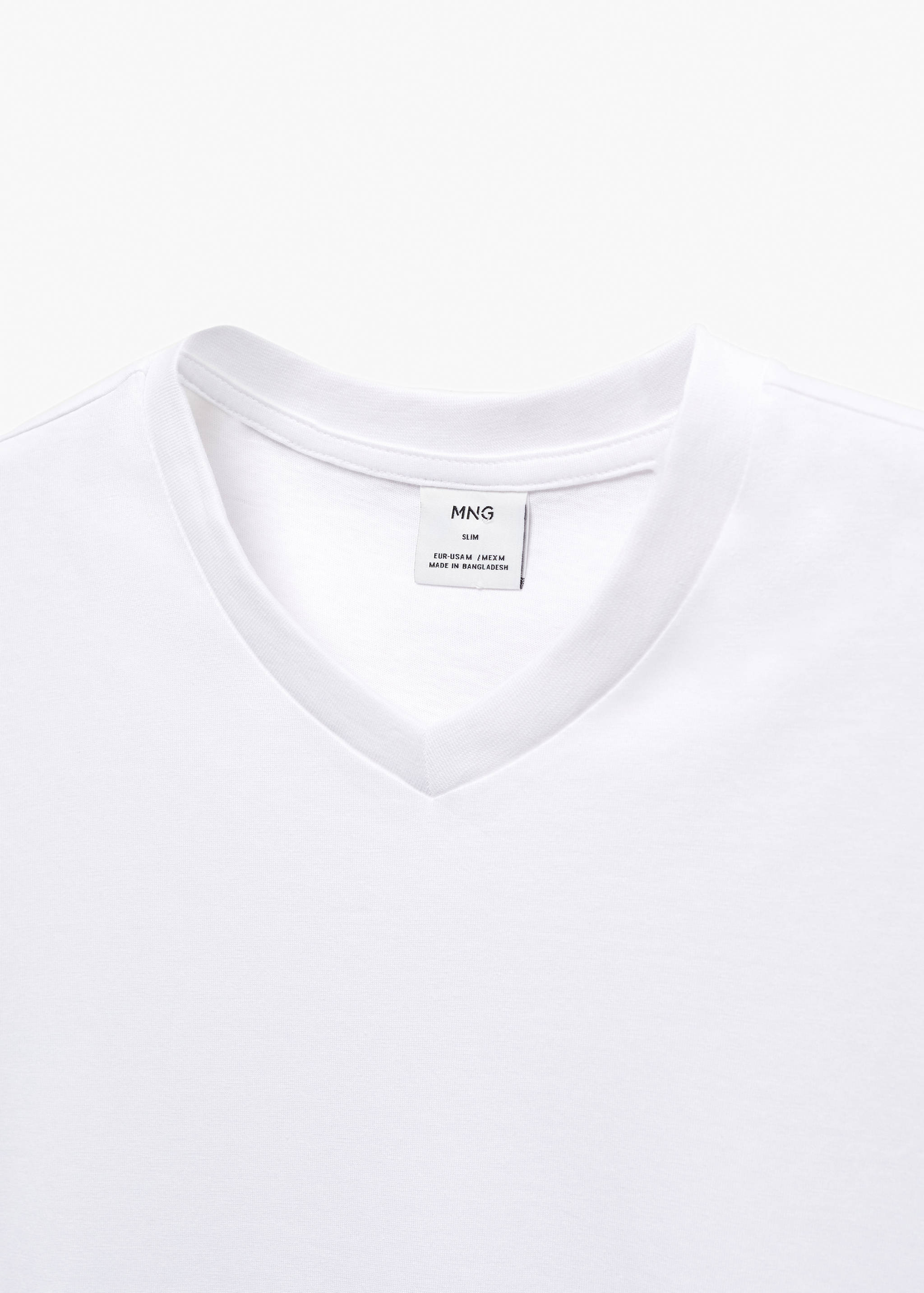 Camiseta básica algodón cuello pico - Detalle del artículo 8