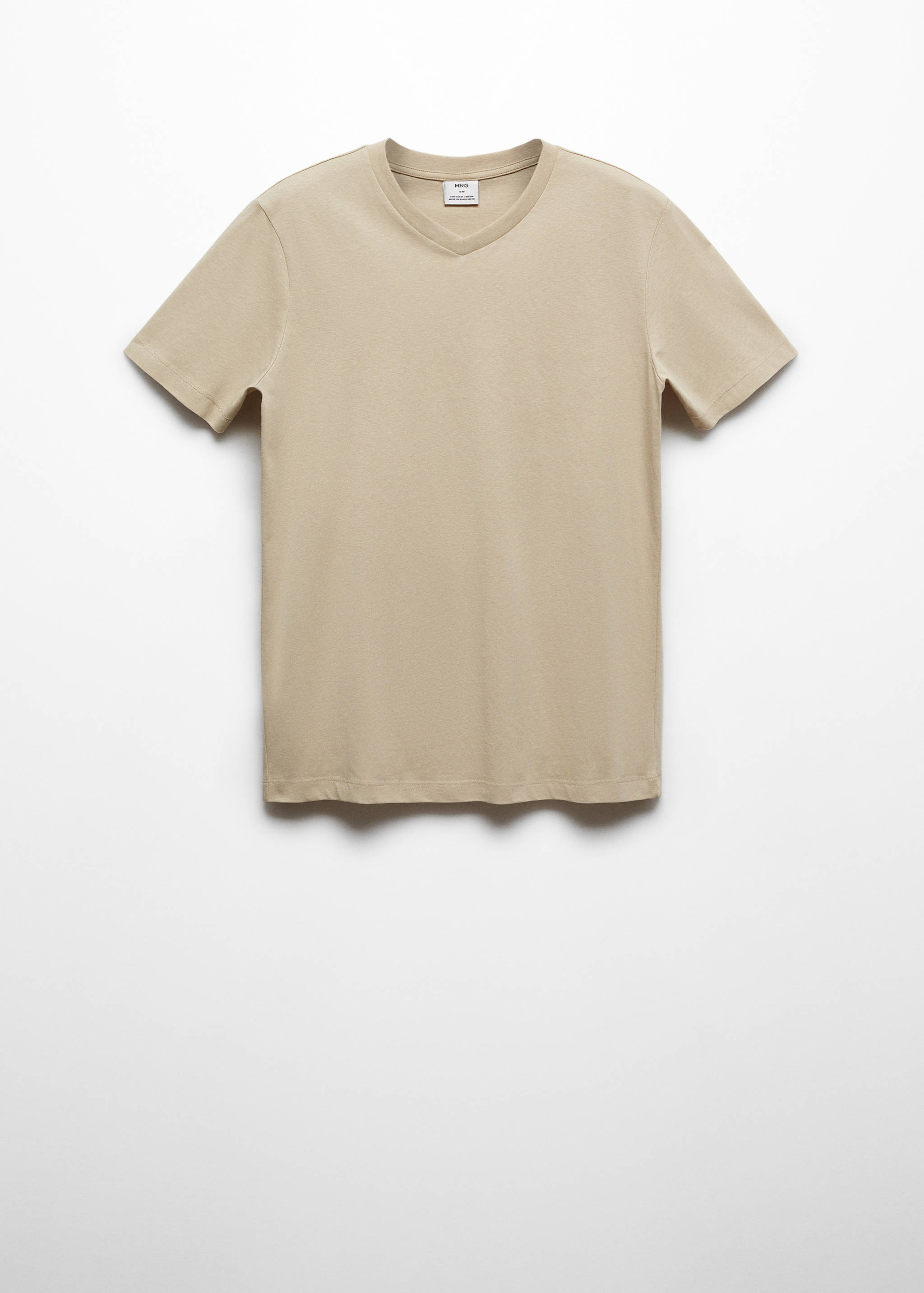 Camiseta básica algodón cuello pico - Artículo sin modelo