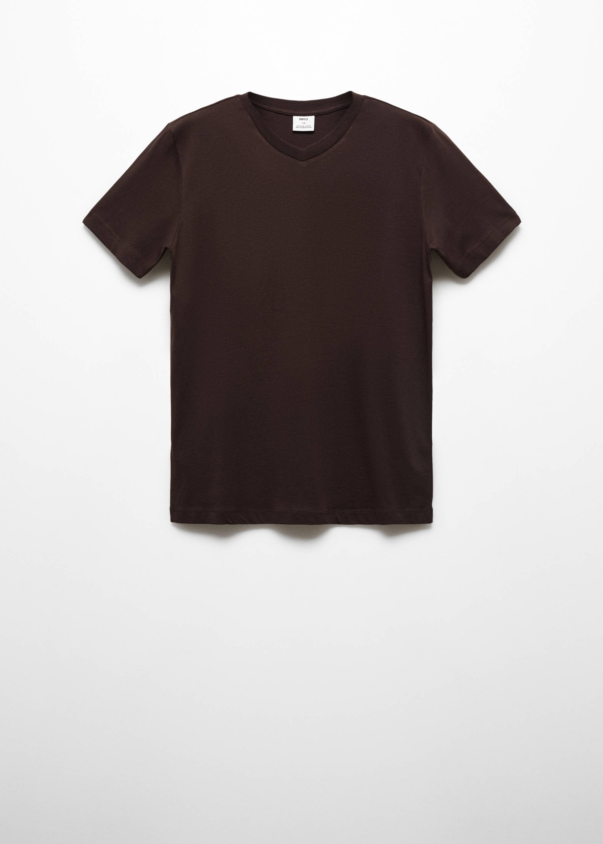 Camiseta básica algodón cuello pico - Artículo sin modelo