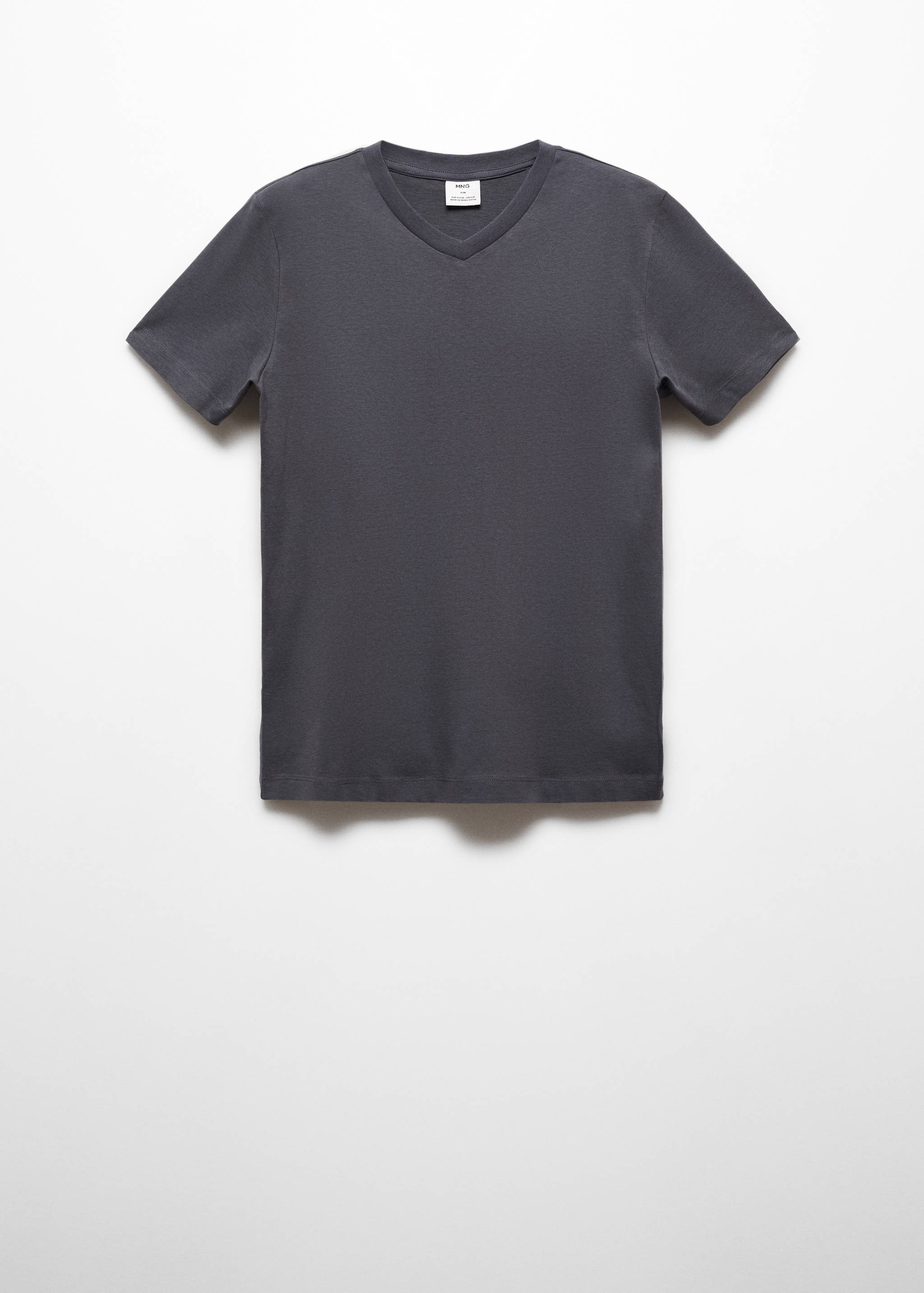 Basic cotton V-neck T-shirt - Article without model