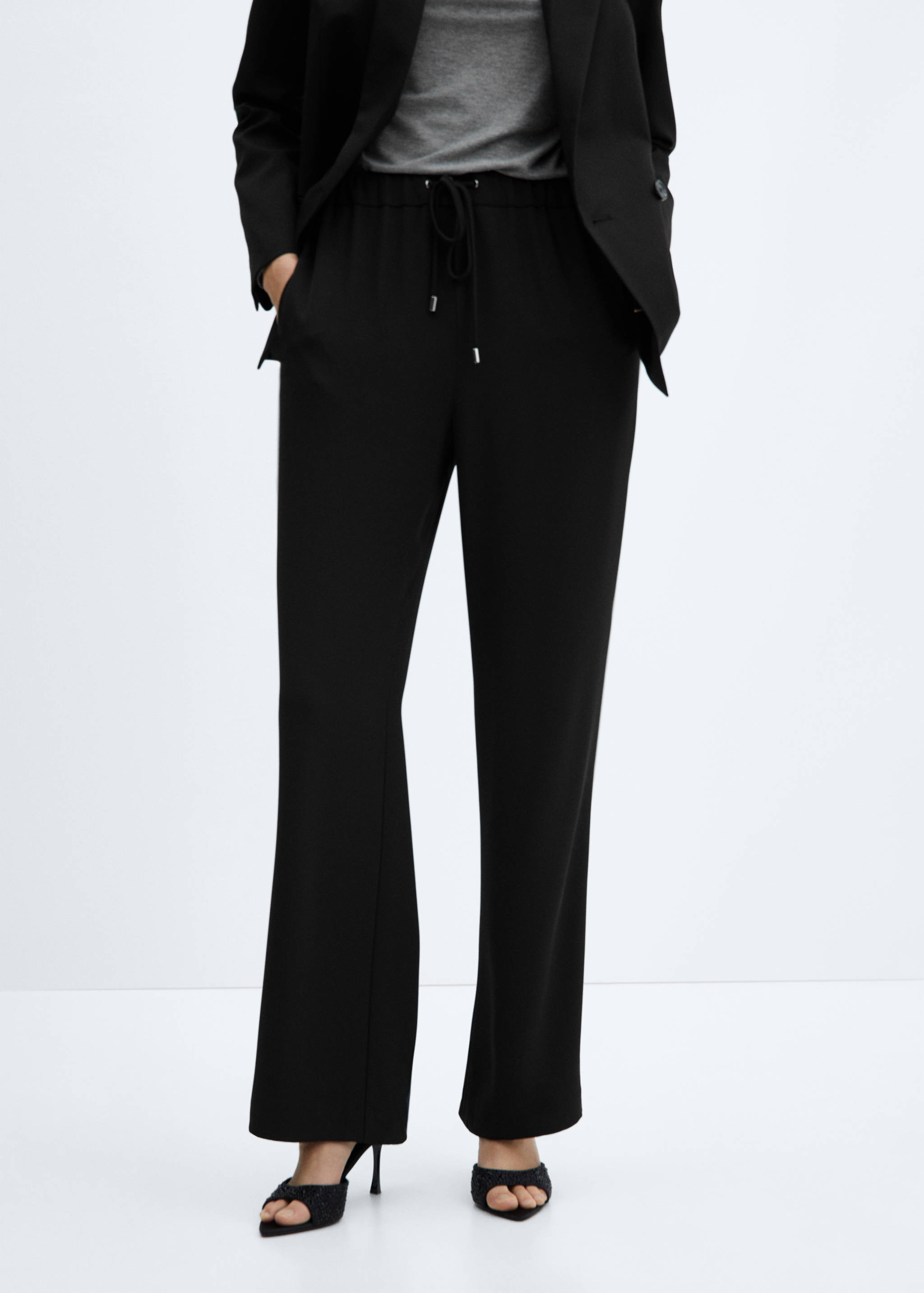 Elastic waist trousers - Medium plane