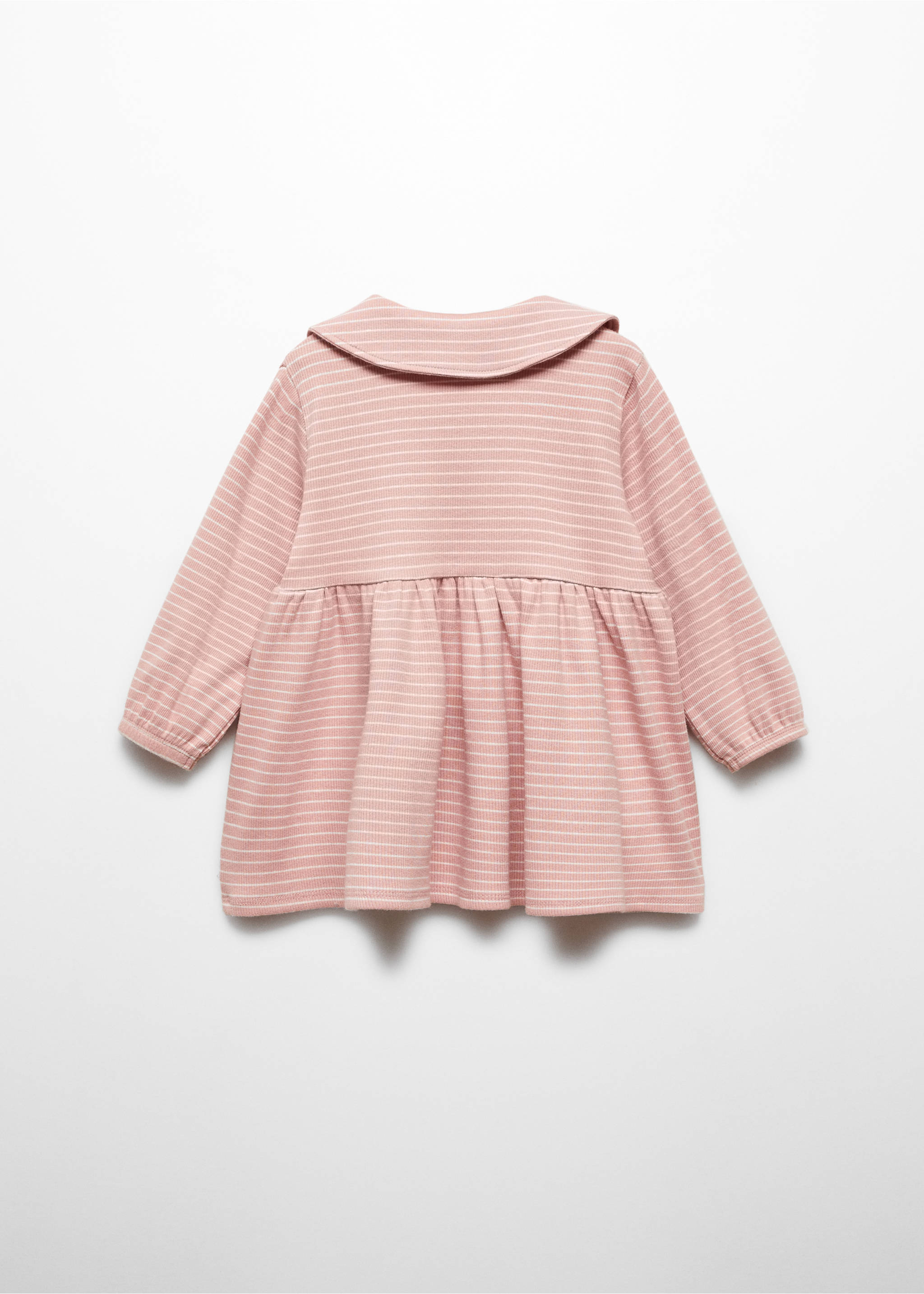 Striped cotton dress - Reverse of the article, Pink. Ref: 67090648-00.