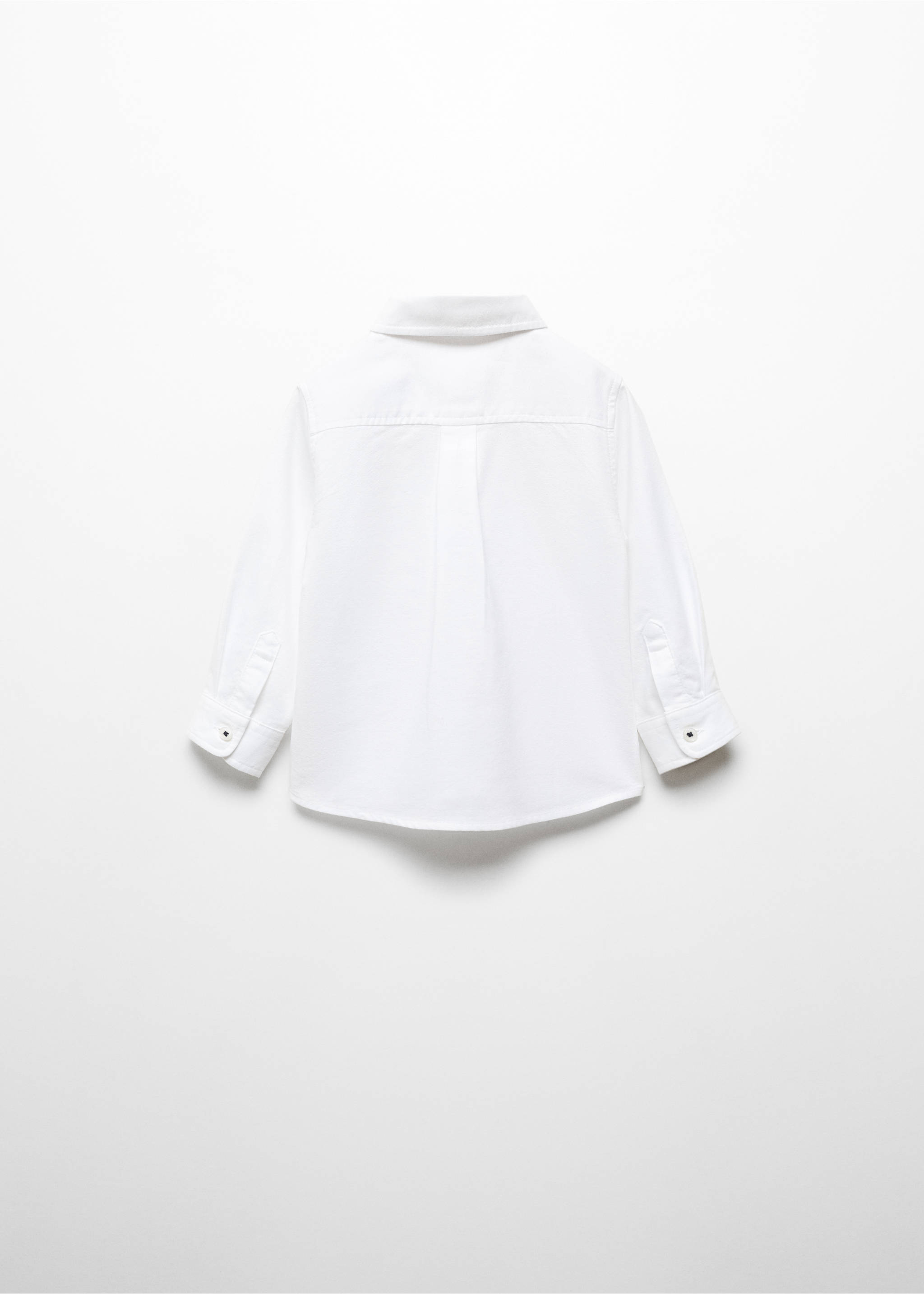 Oxford-Hemd aus Baumwolle - Rückseite des Artikels, Weiß. Ref: 67090654-00.