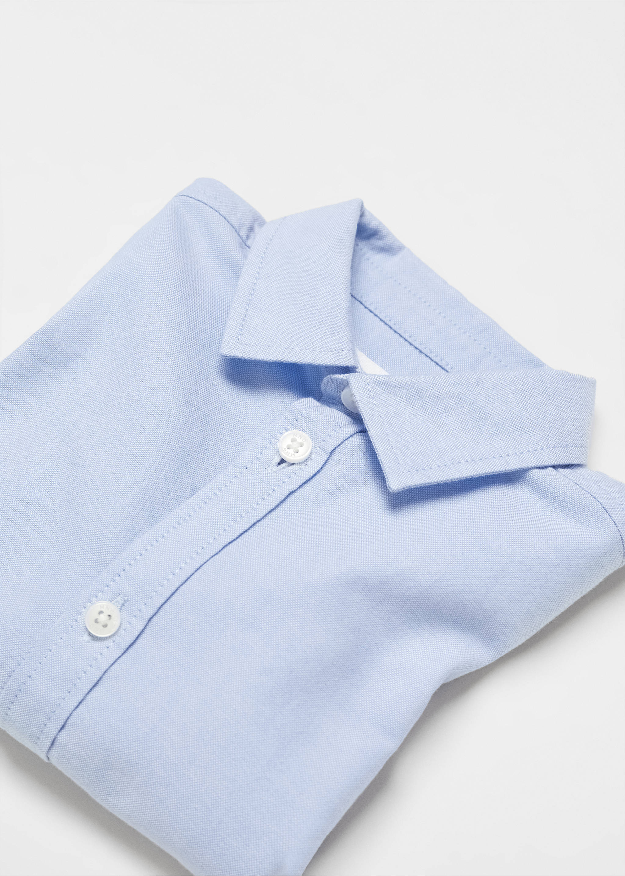 Oxford-Hemd aus Baumwolle - Detail des Artikels 0, Himmelblau. Ref: 67090654-00.