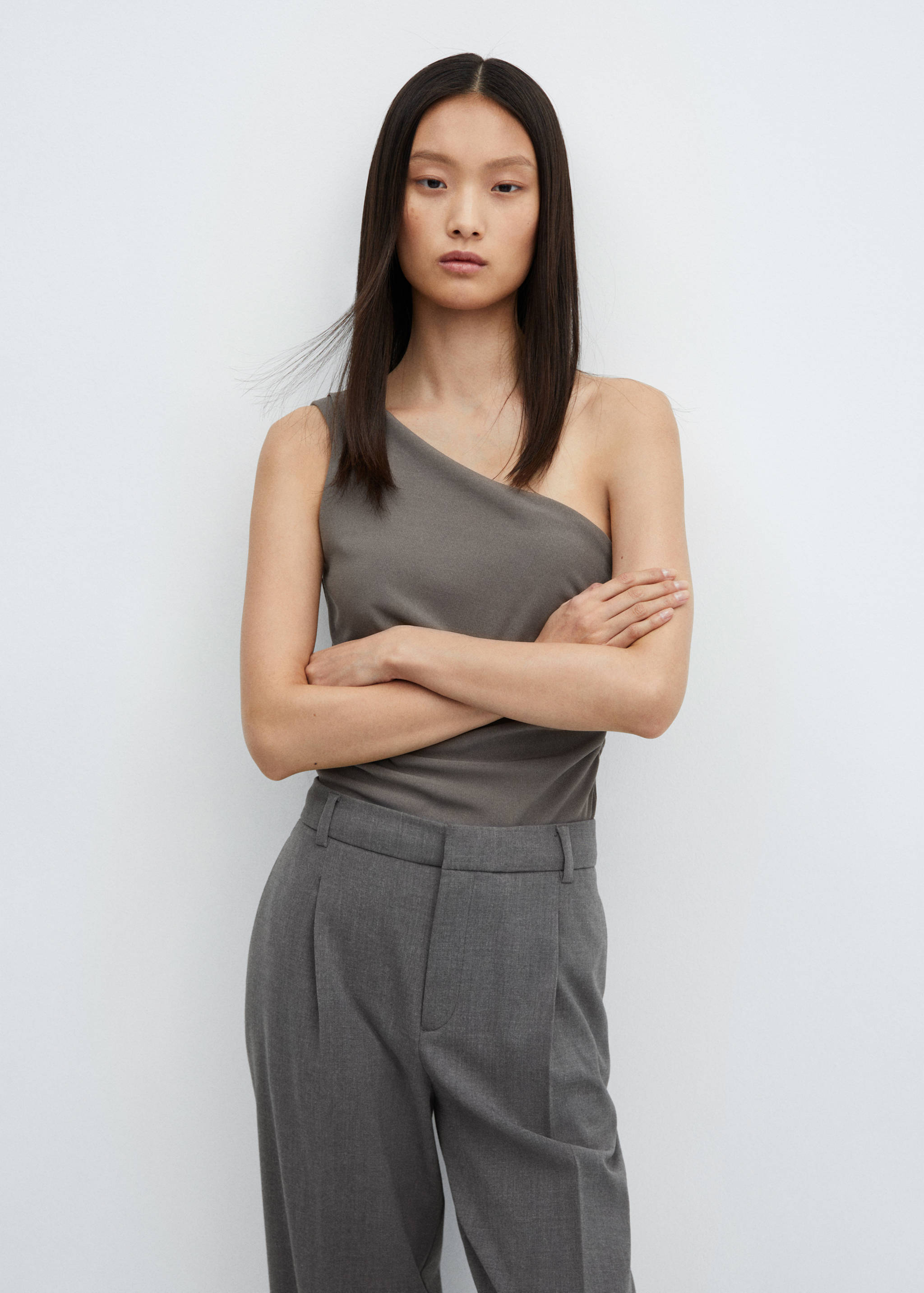 Pantalón jaspeado recto - Detalle del artículo 1