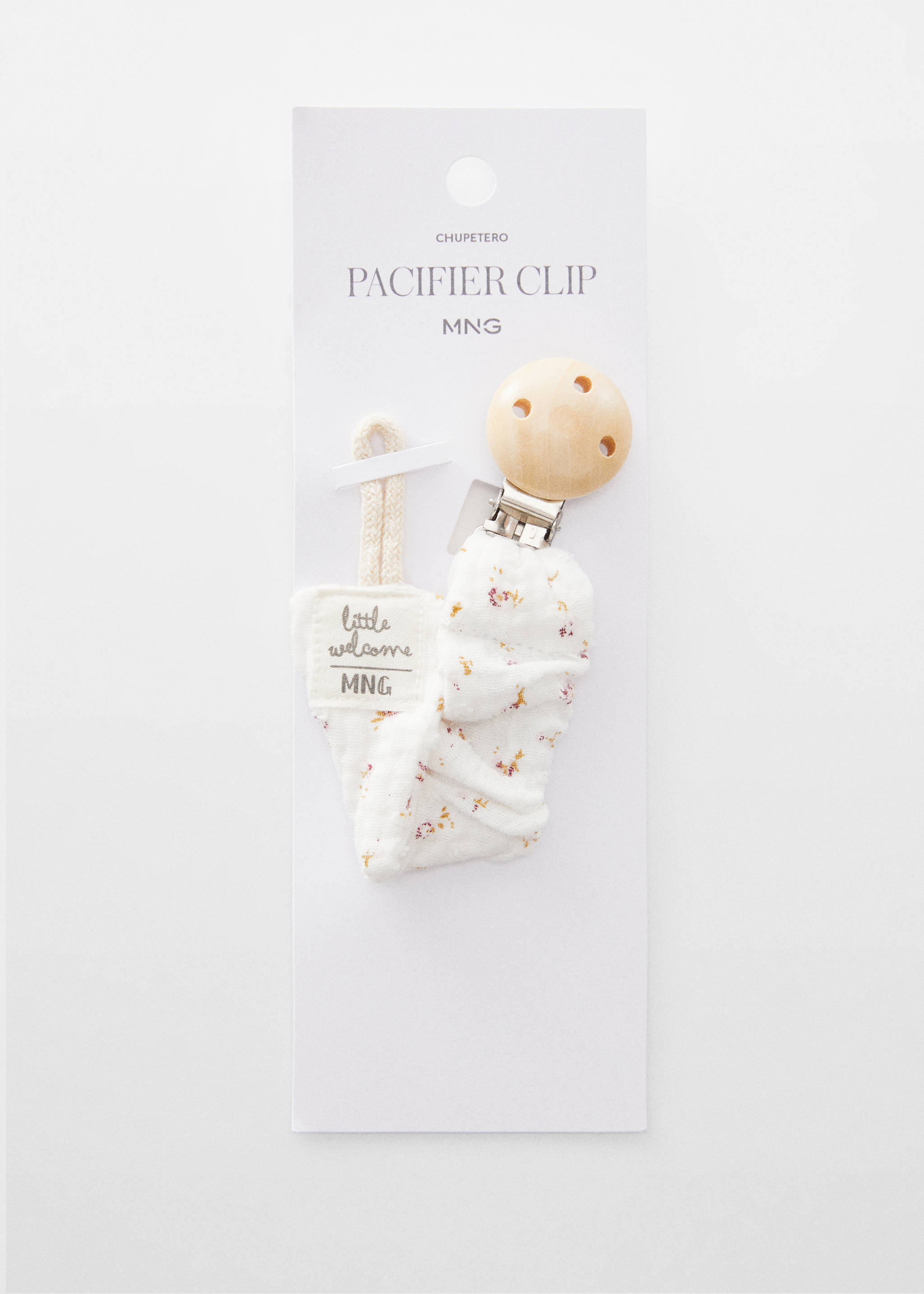 Gemustertes Schnullerband mit Clip - Mittlere Ansicht