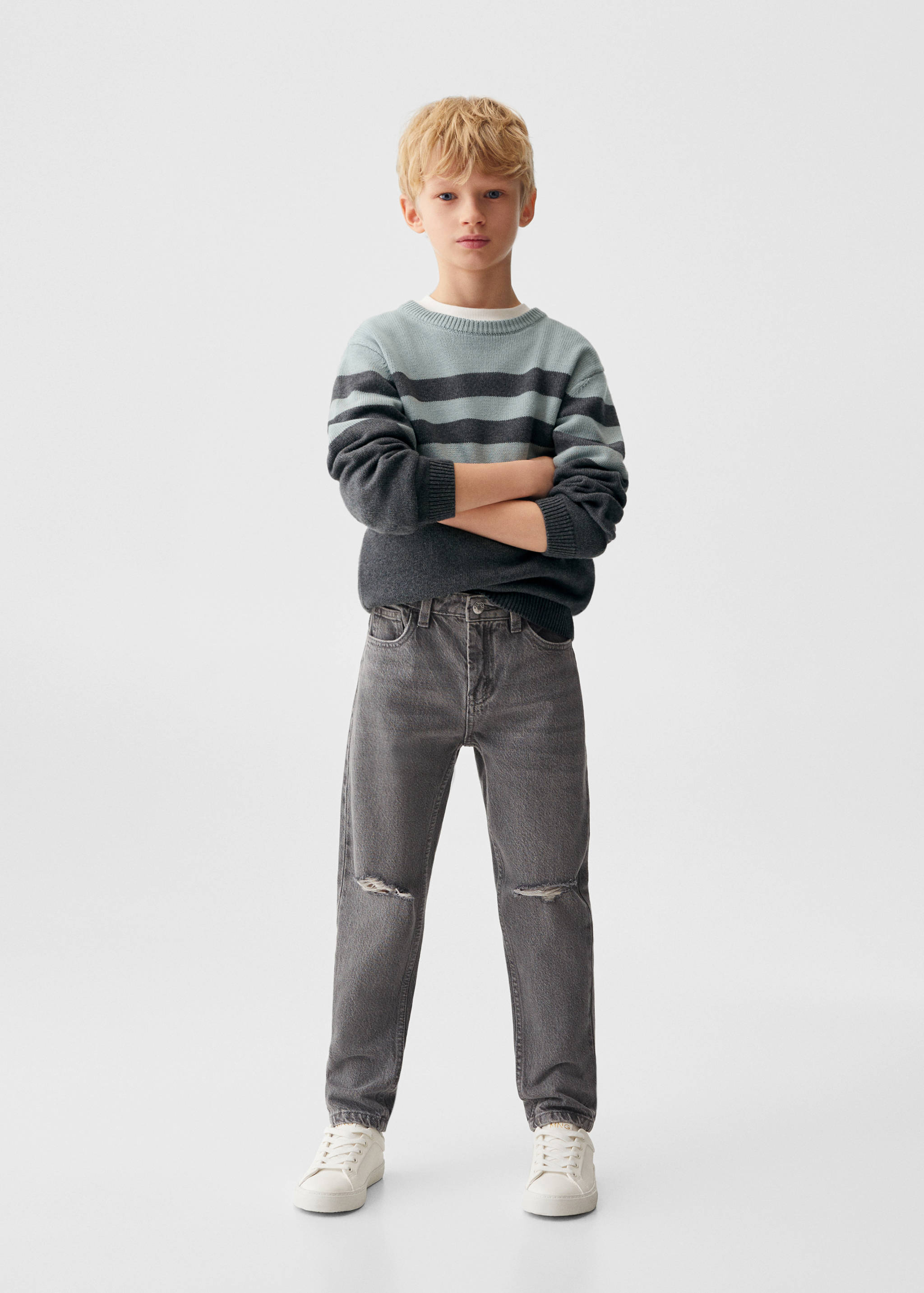 Dad decorative ripped jeans - General plane