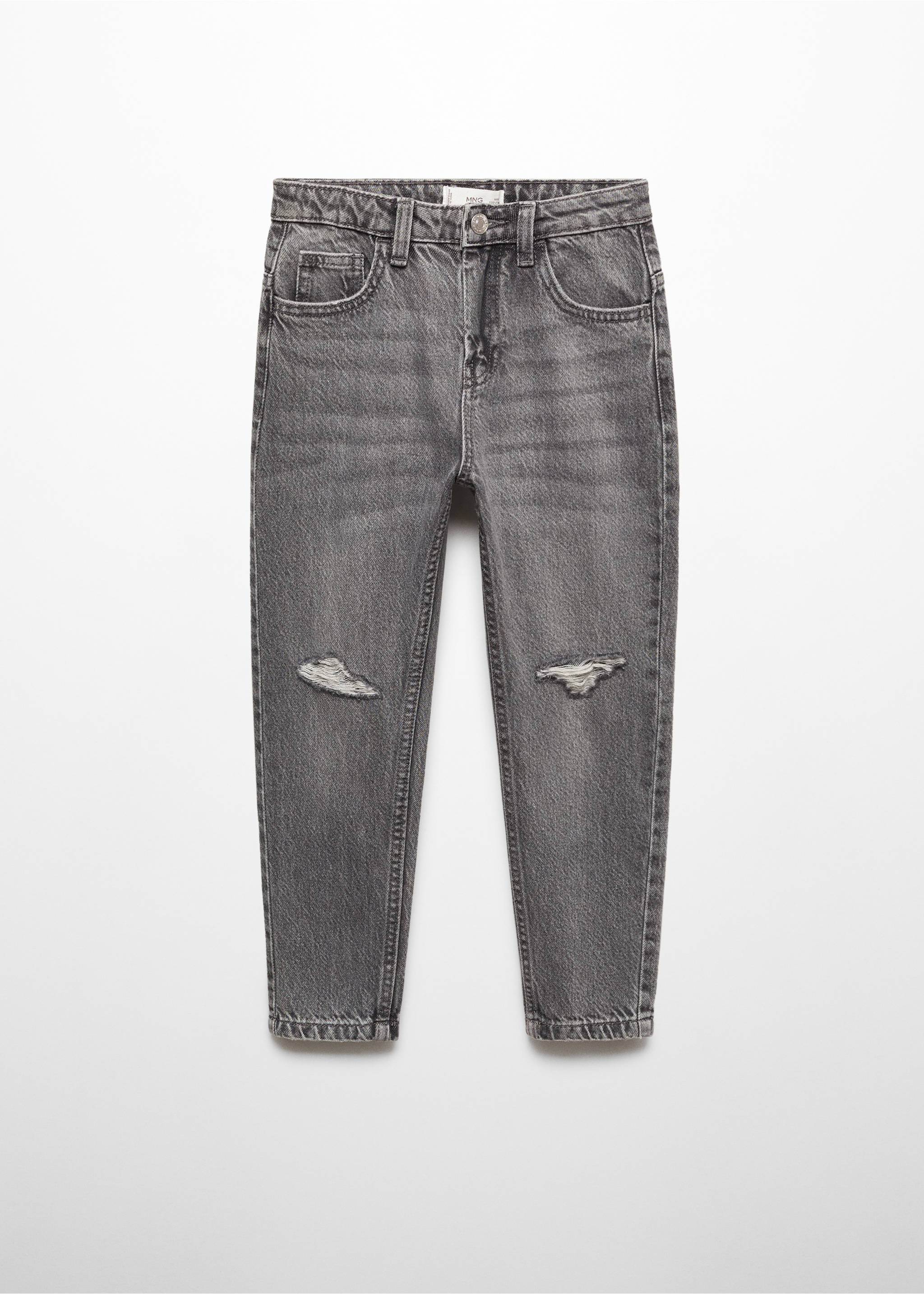 Jeans Dad mit Zierrissen - Artikel ohne Model, Denim Grau. Ref: 67090669-00.