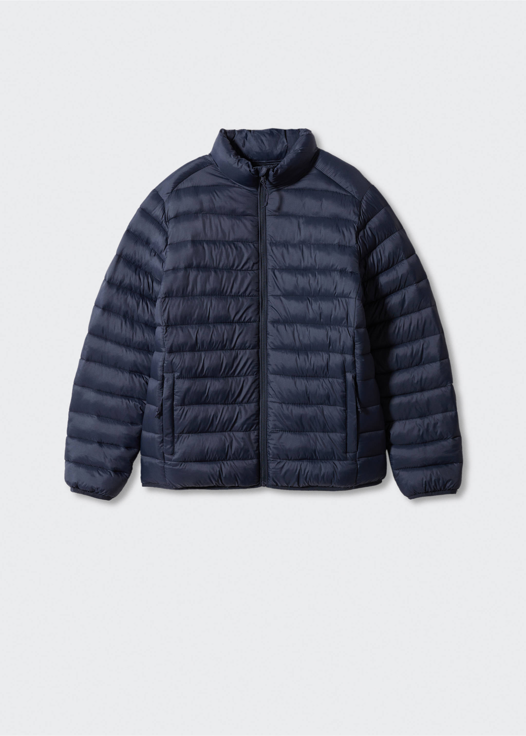 Side-zip puffer coat - Article without model, Navy. Ref: 67090676-00.