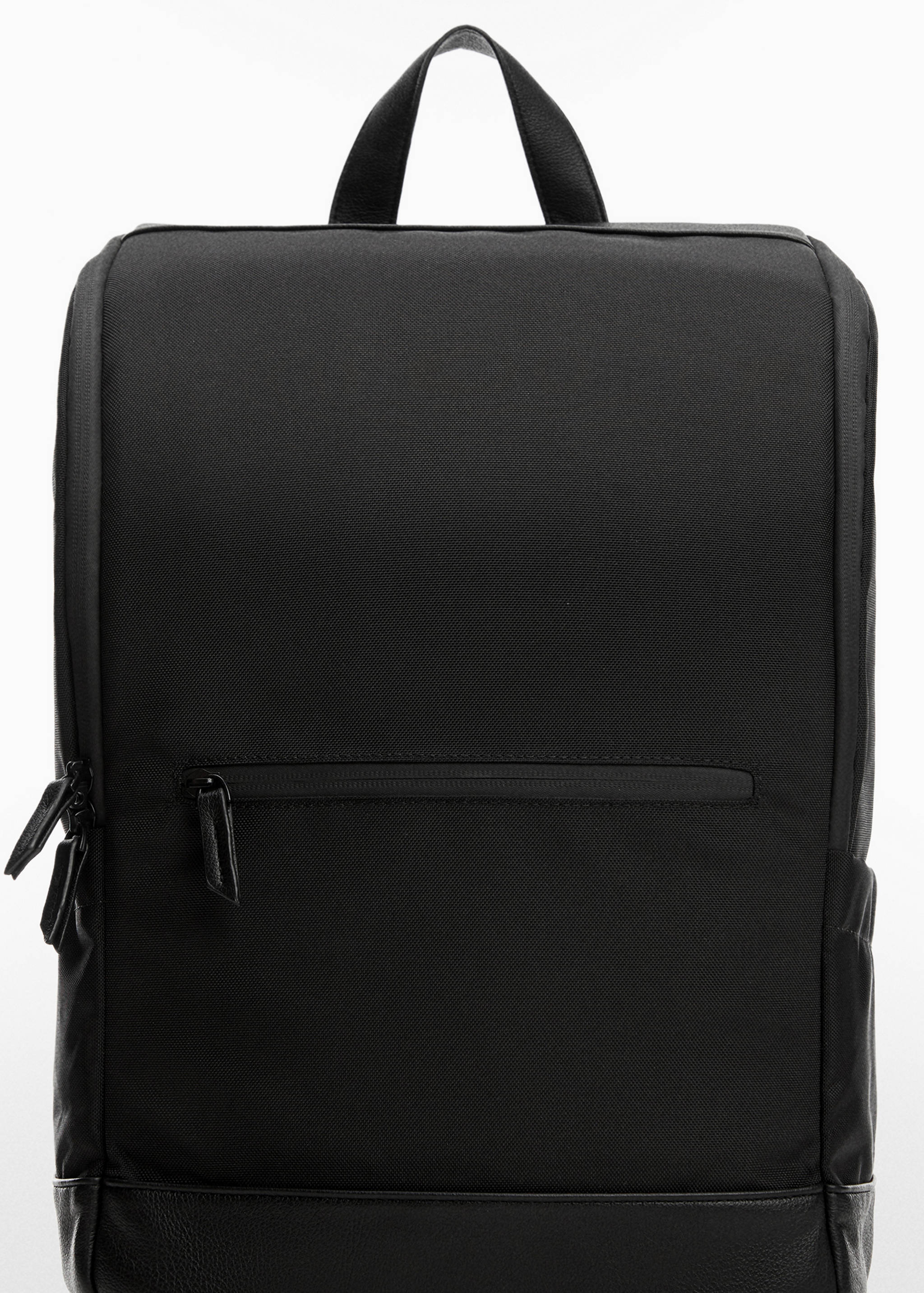Backpack with faux-leather details - null