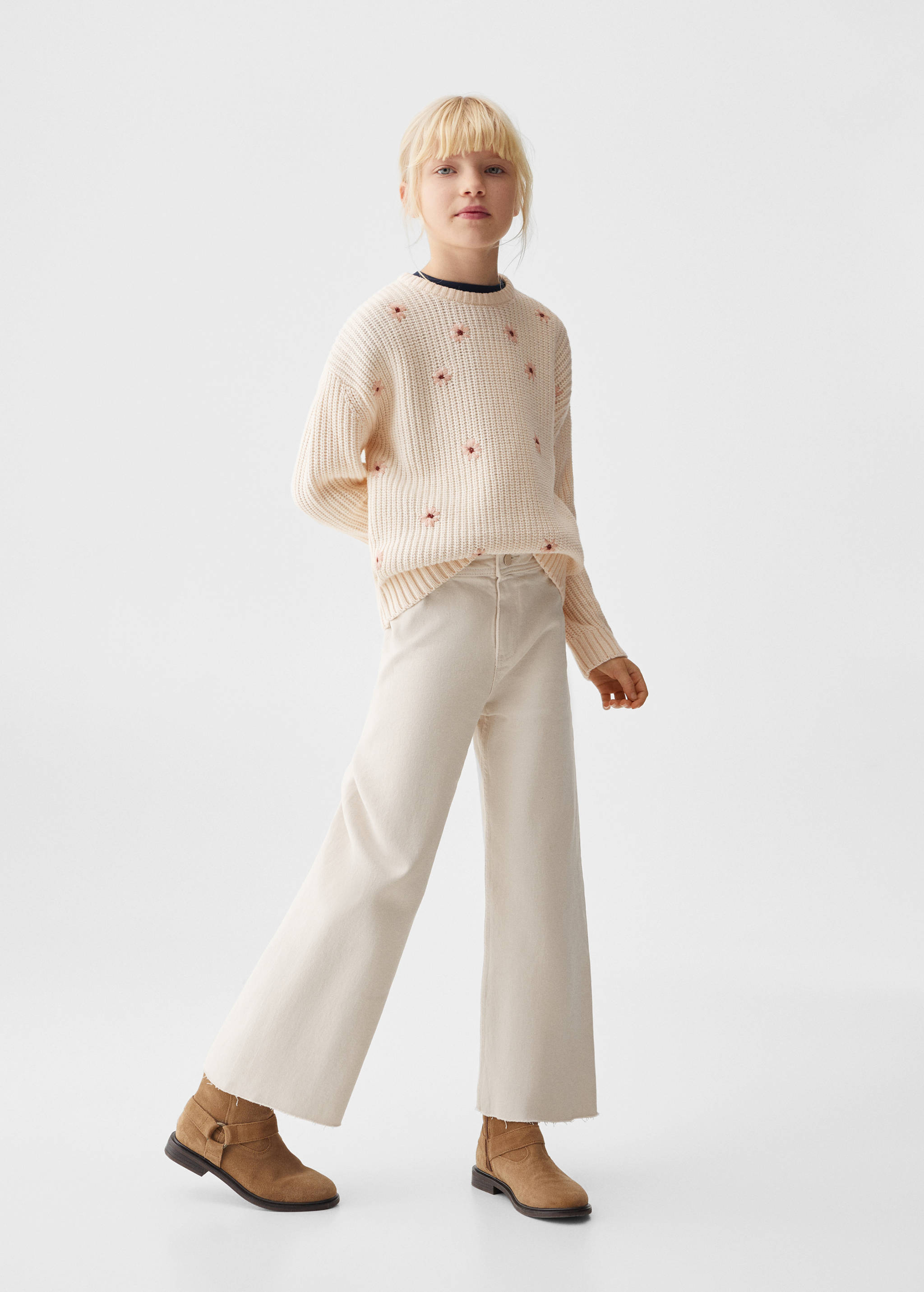 Jersei brodat floral - Pla general