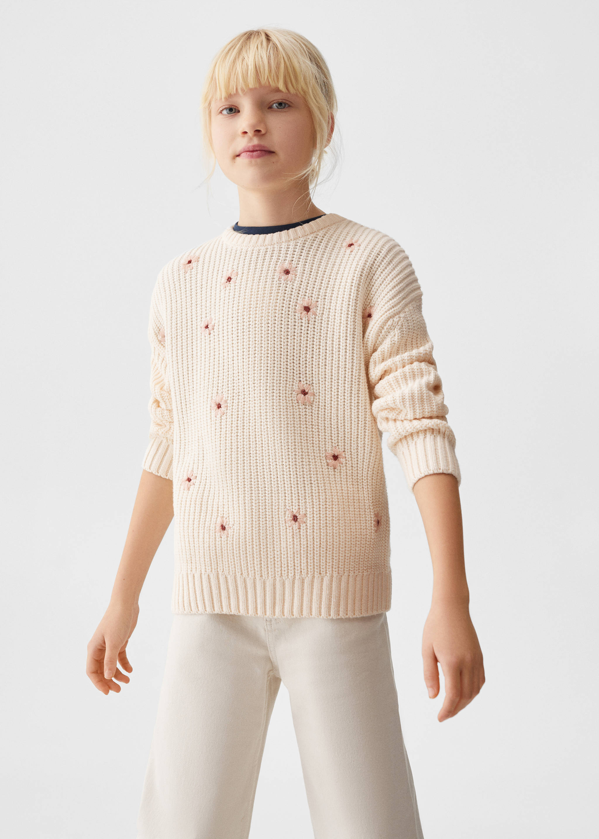 Jersei brodat floral - Pla mig