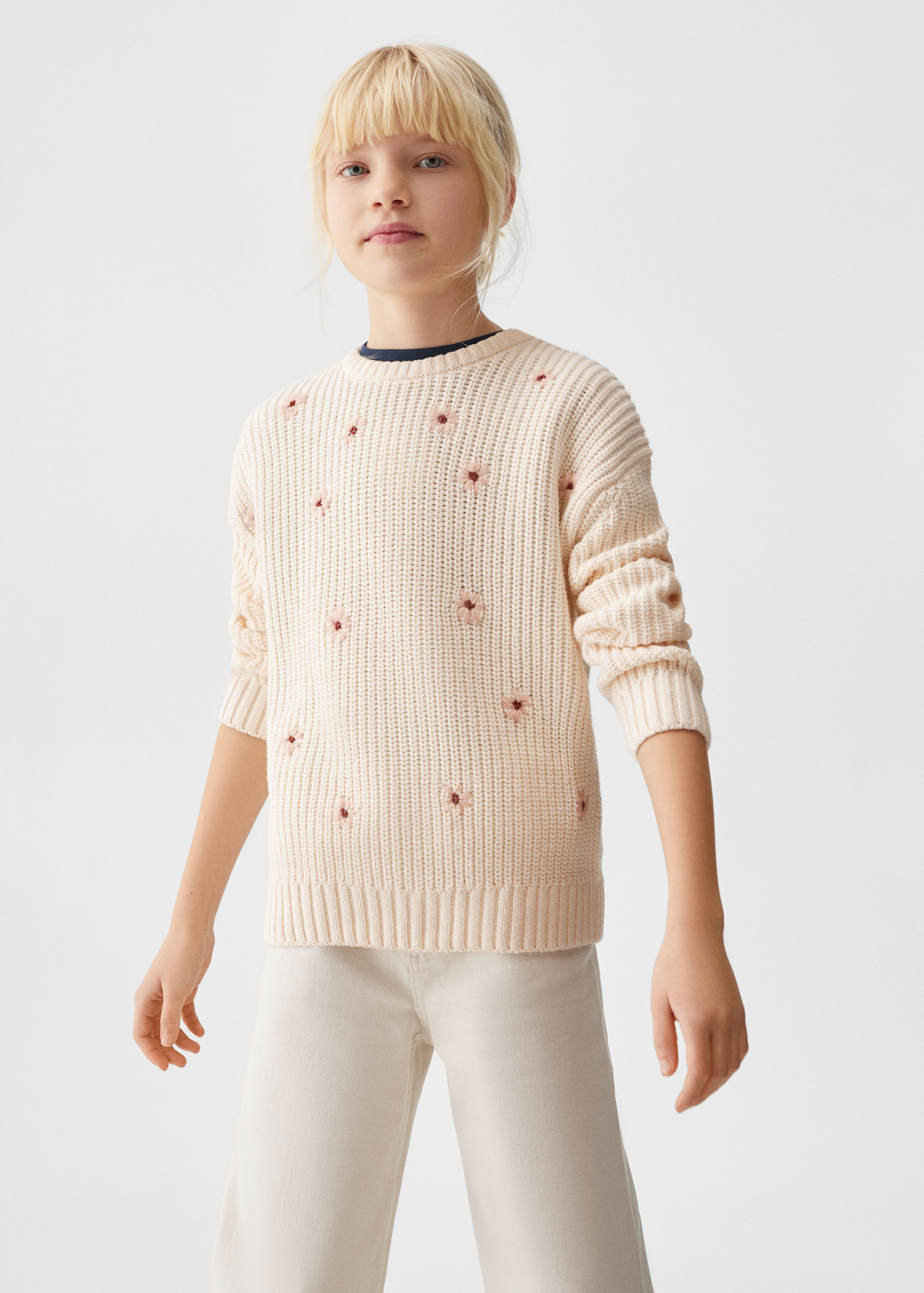 Jersei brodat floral - Pla mig