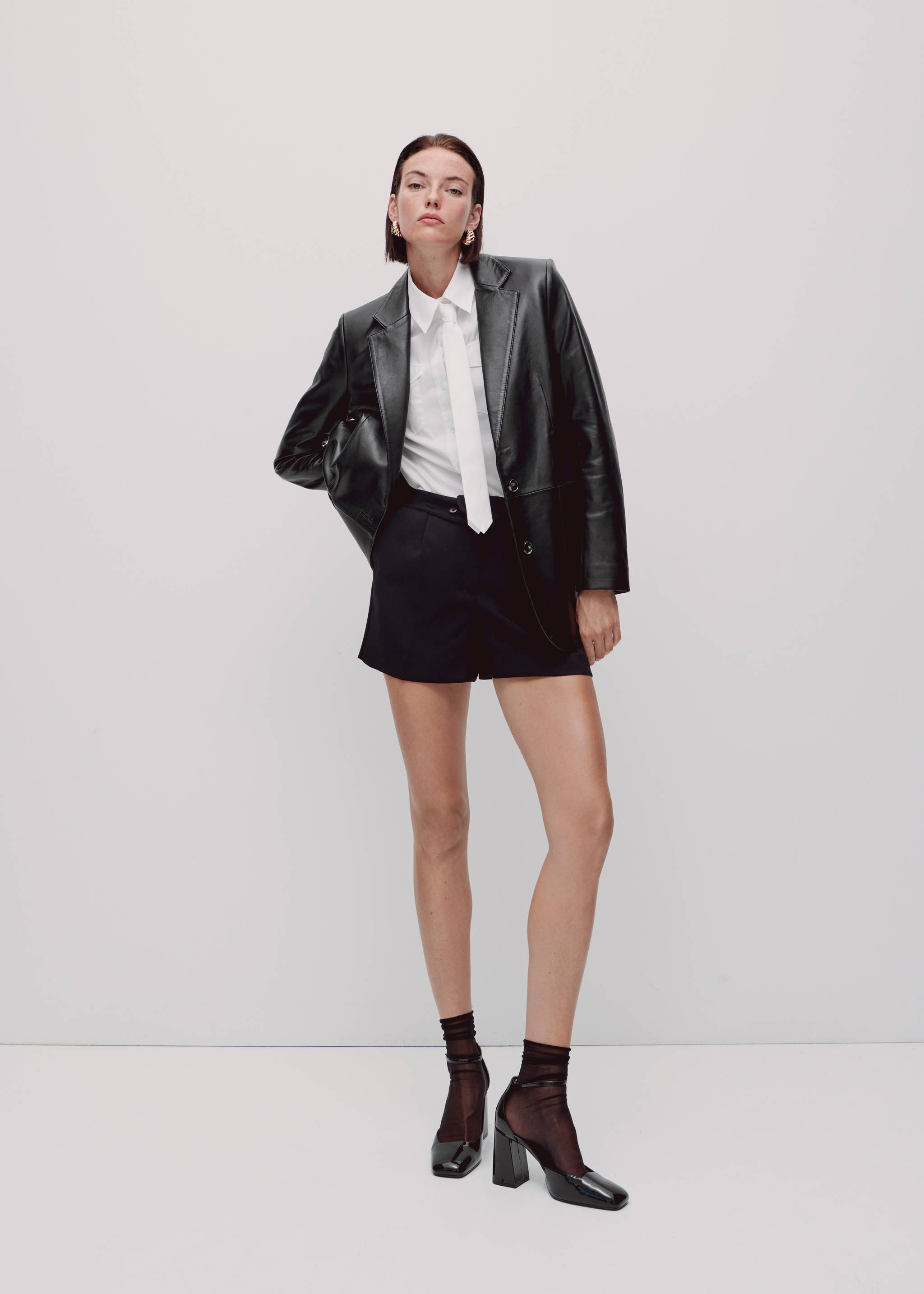 Patent-effect stiletto-heel shoes - General plane