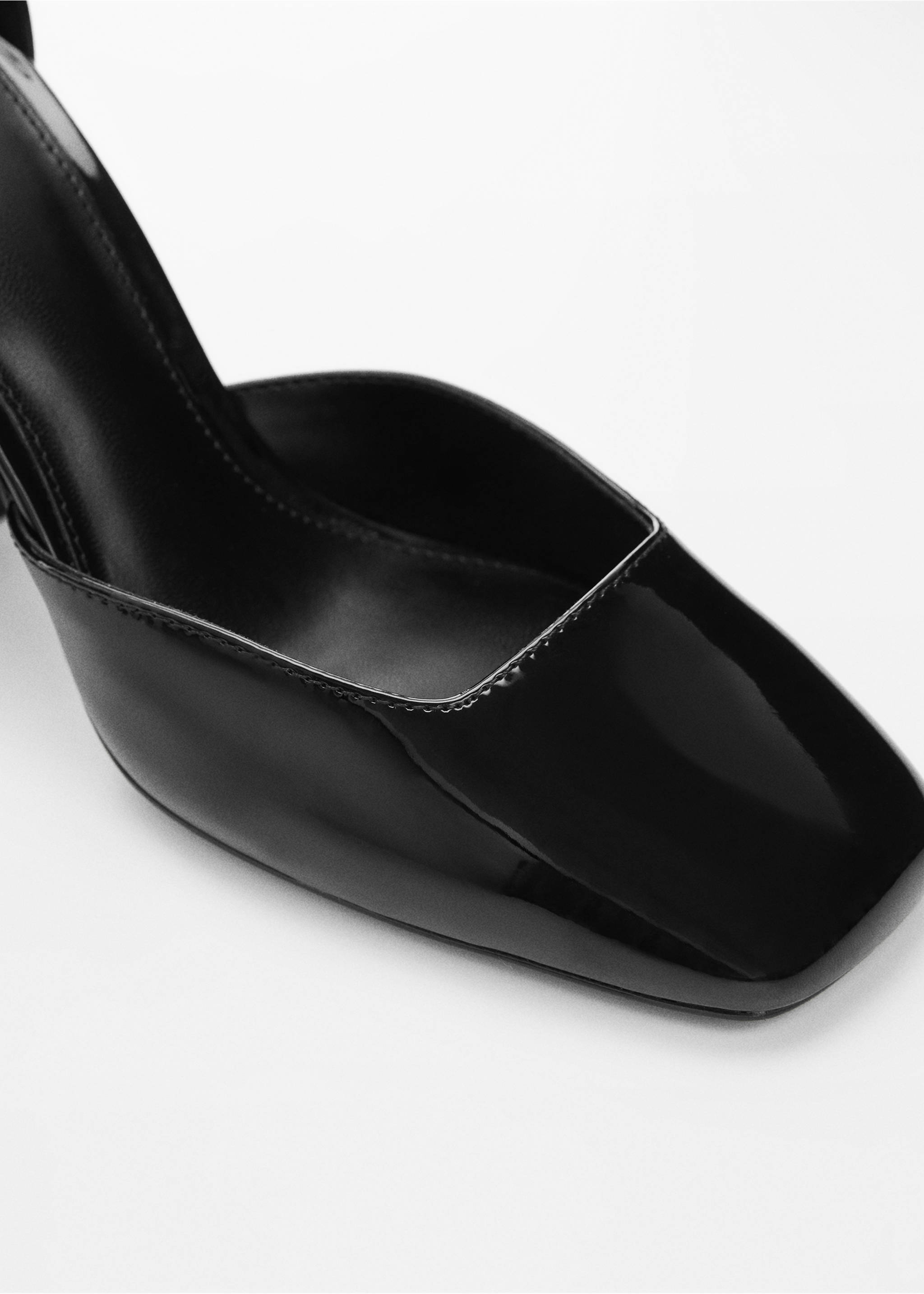 Patent-effect stiletto-heel shoes - Details of the article 2, Black. Ref: 67091011-00.