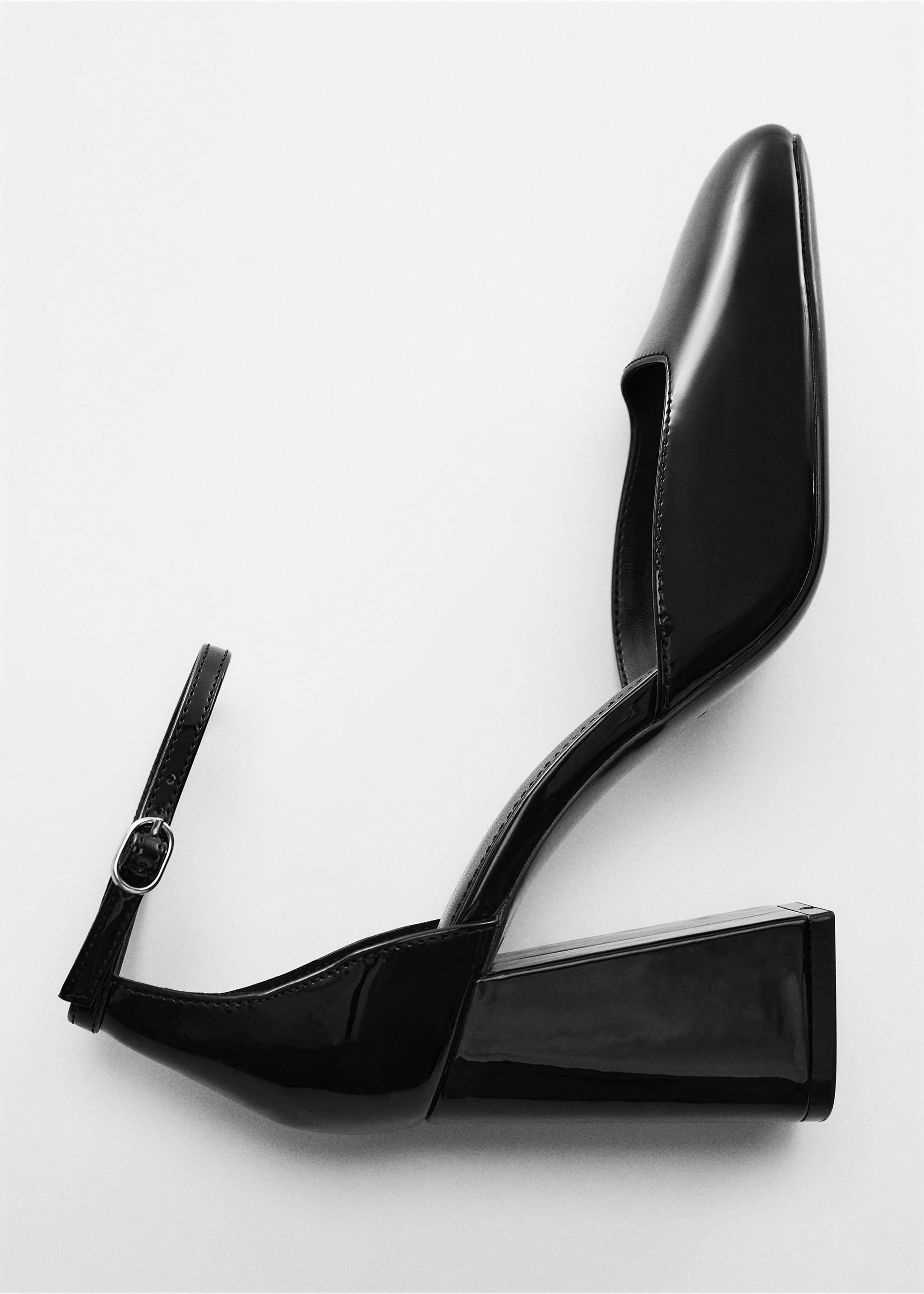 Patent-effect stiletto-heel shoes - Details of the article 5, Black. Ref: 67091011-00.