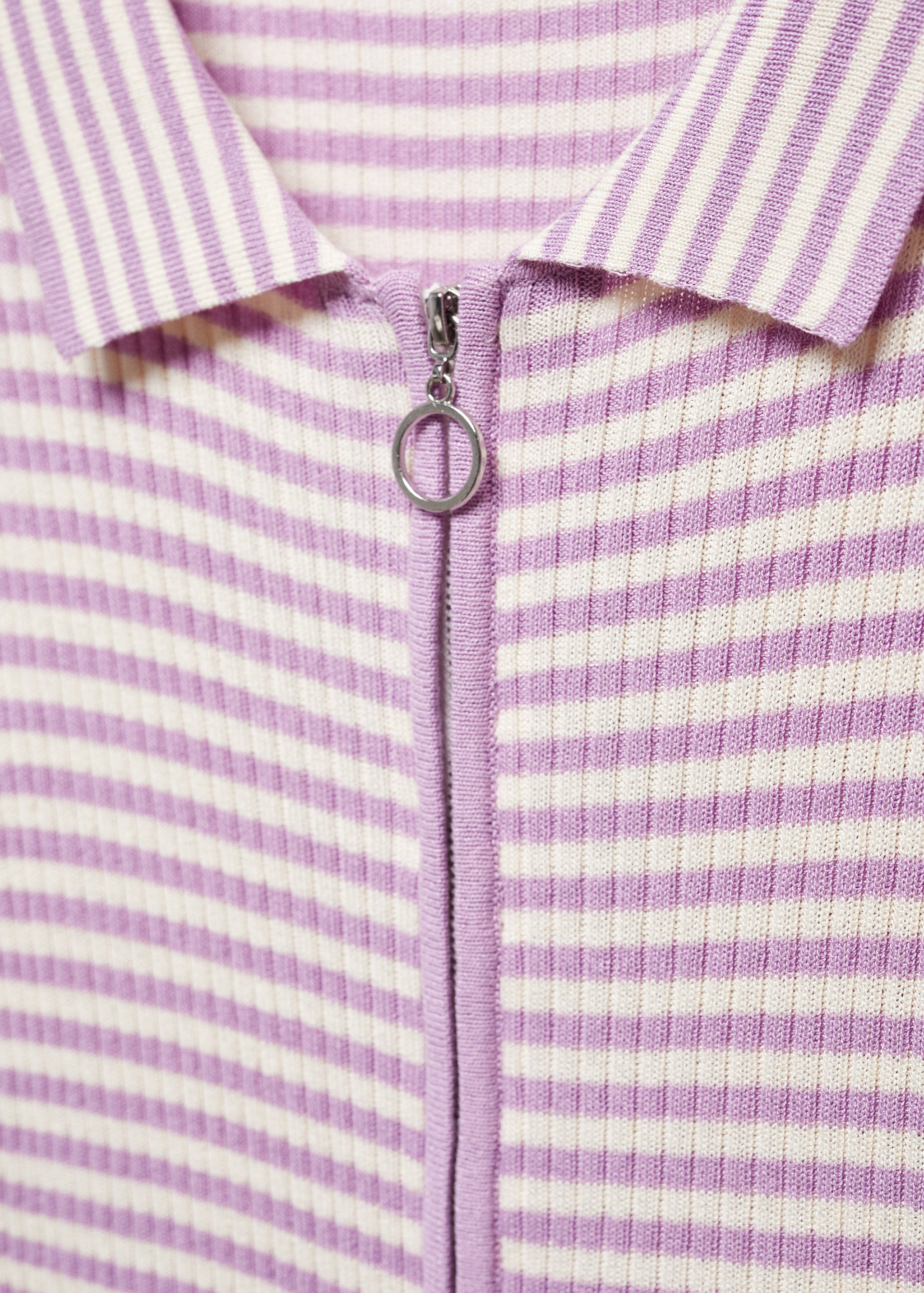 Gestreiftes Poloshirt mit Reißverschluss - Detail des Artikels 8