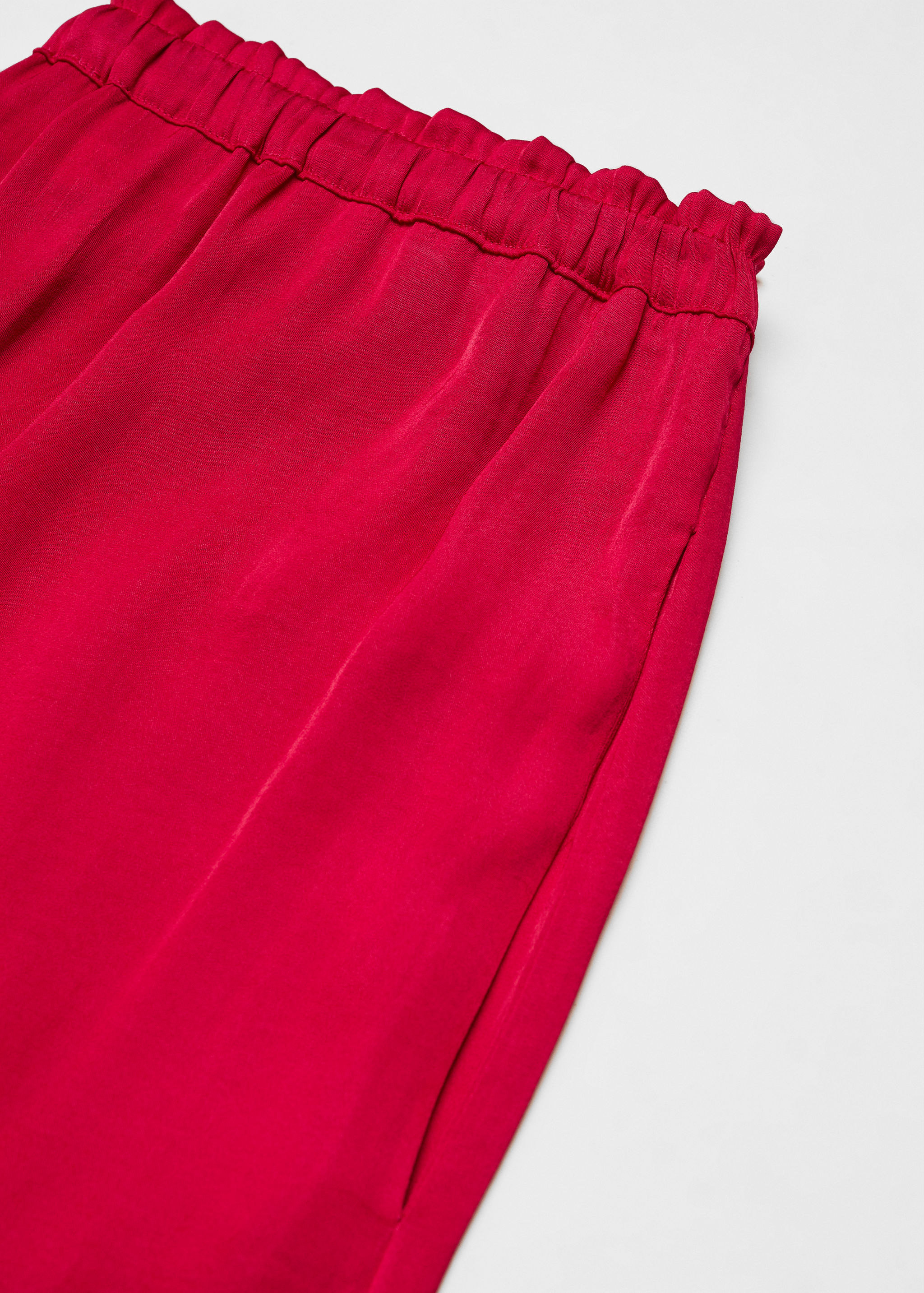 Satin trousers with elastic waist - Details of the article 8