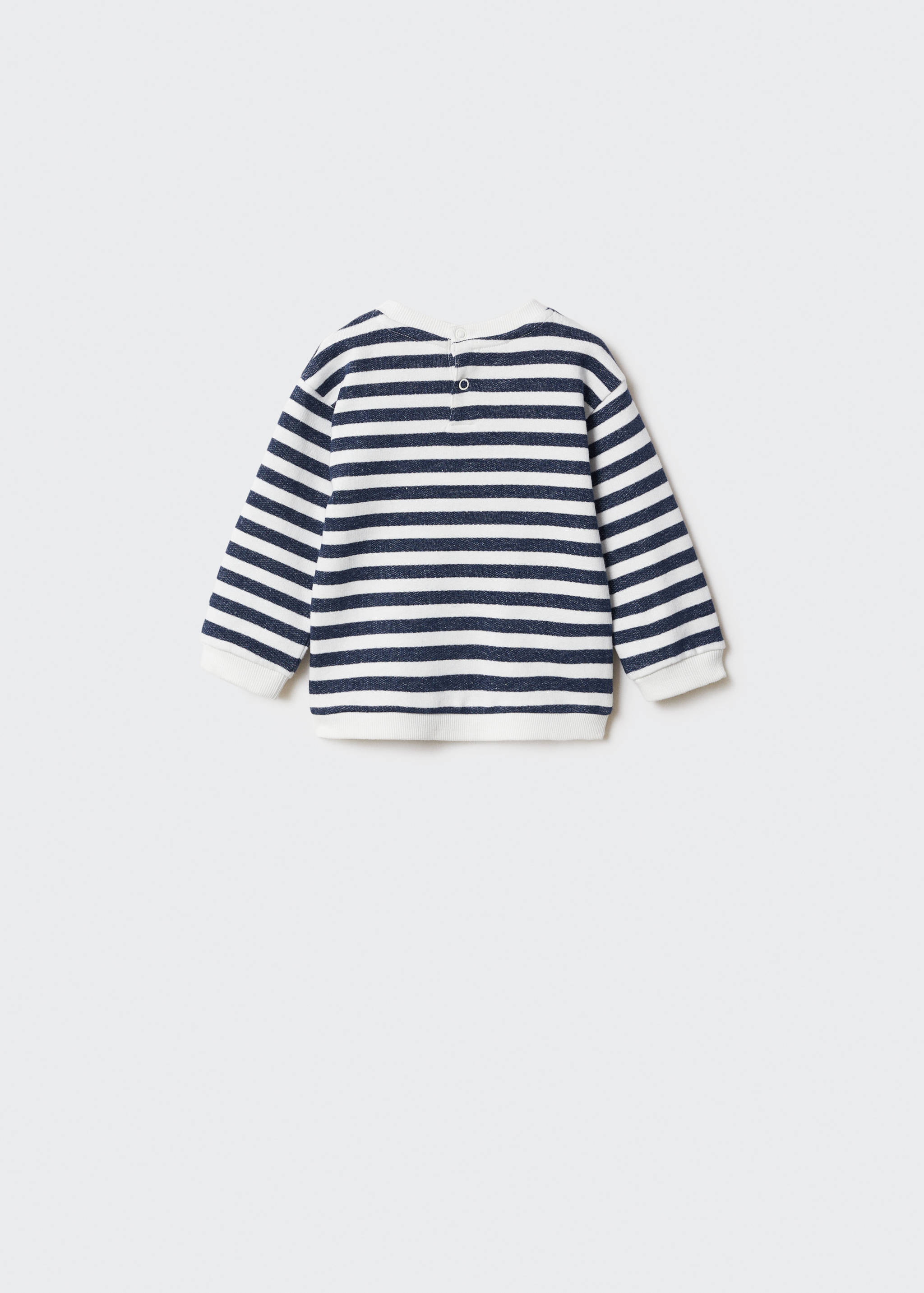 Gestreiftes Baumwoll-Sweatshirt - Rückseite des Artikels