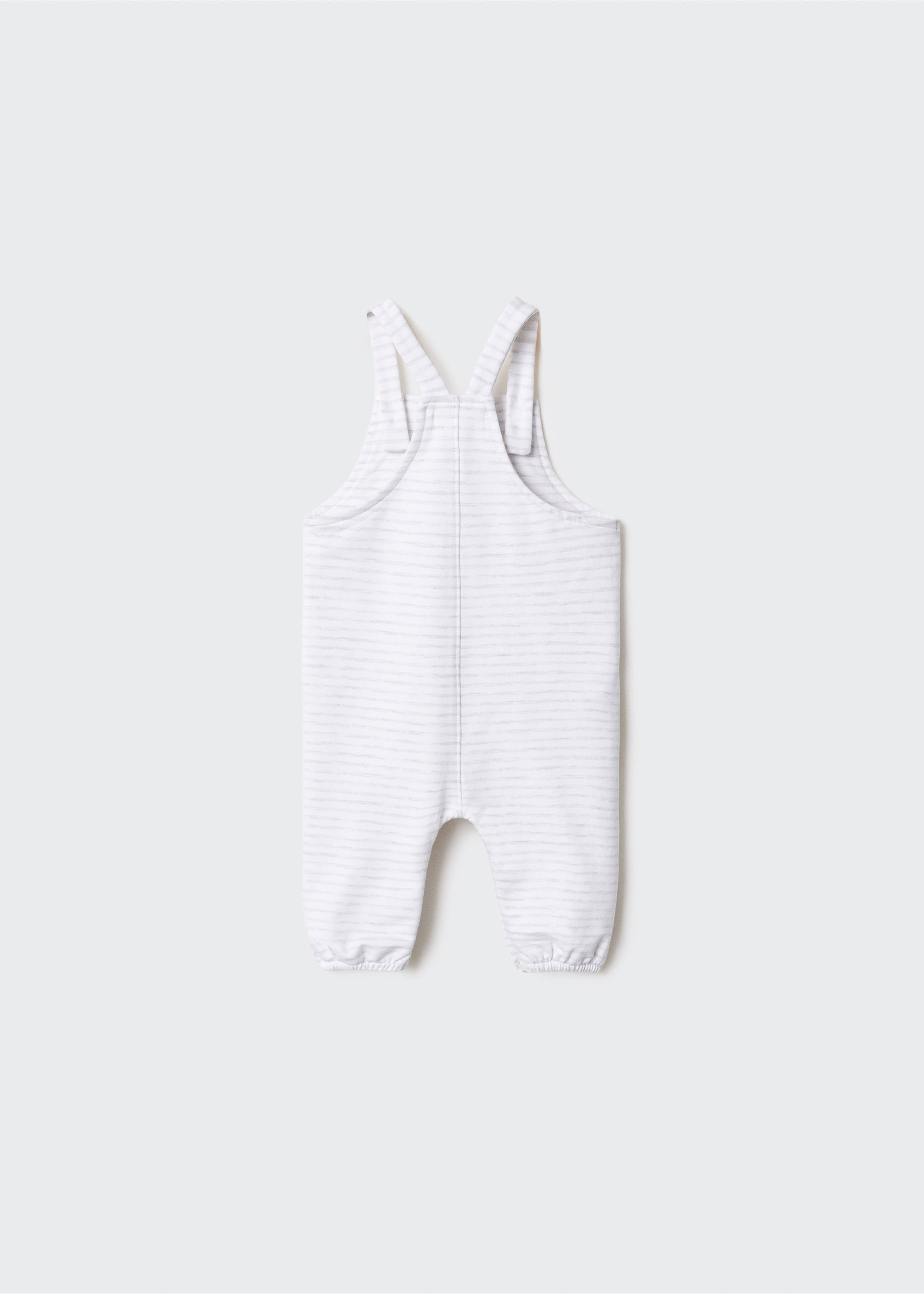 Striped cotton dungarees - Reverse of the article