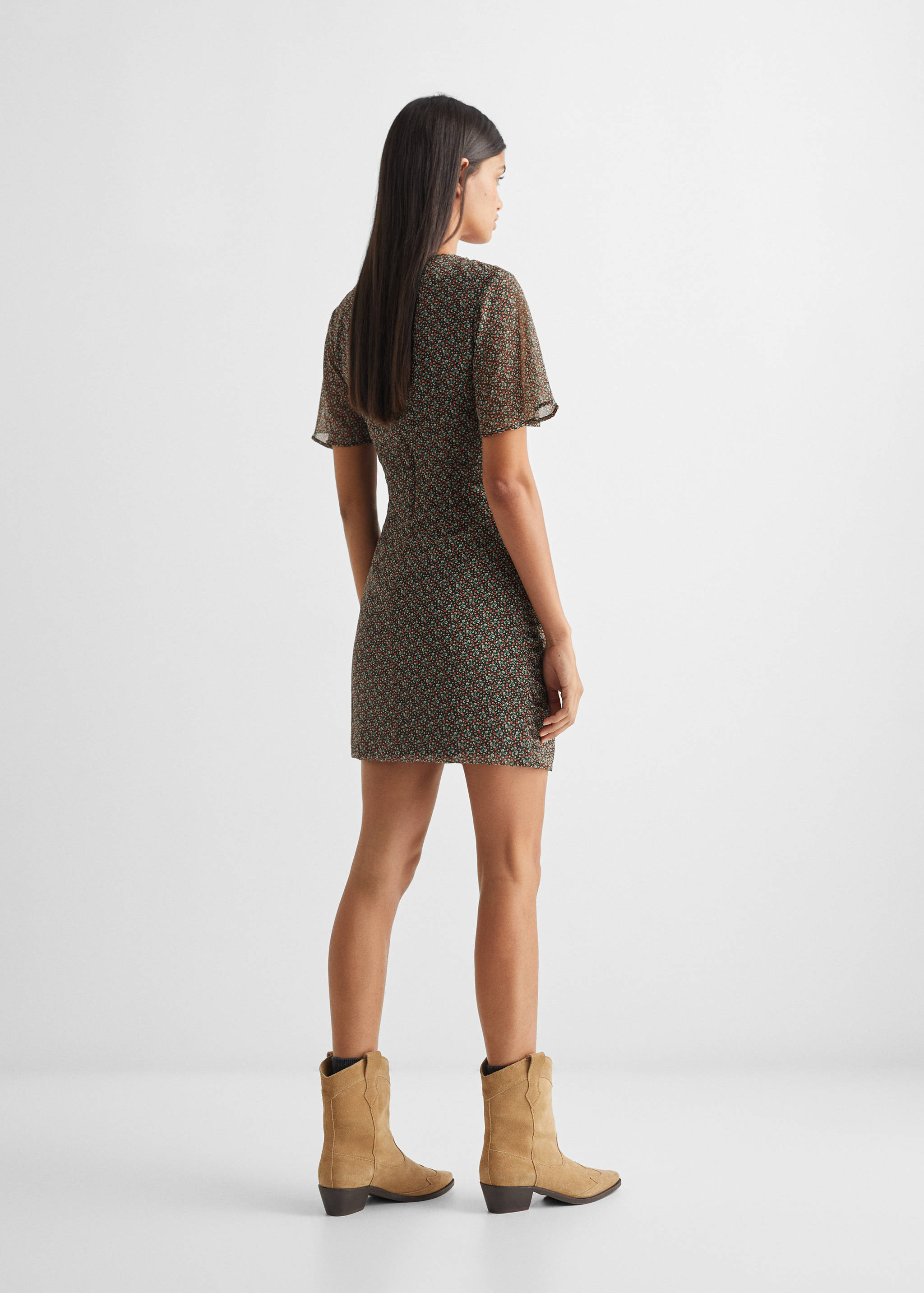 Vestido gasa estampado - Reverso del artículo