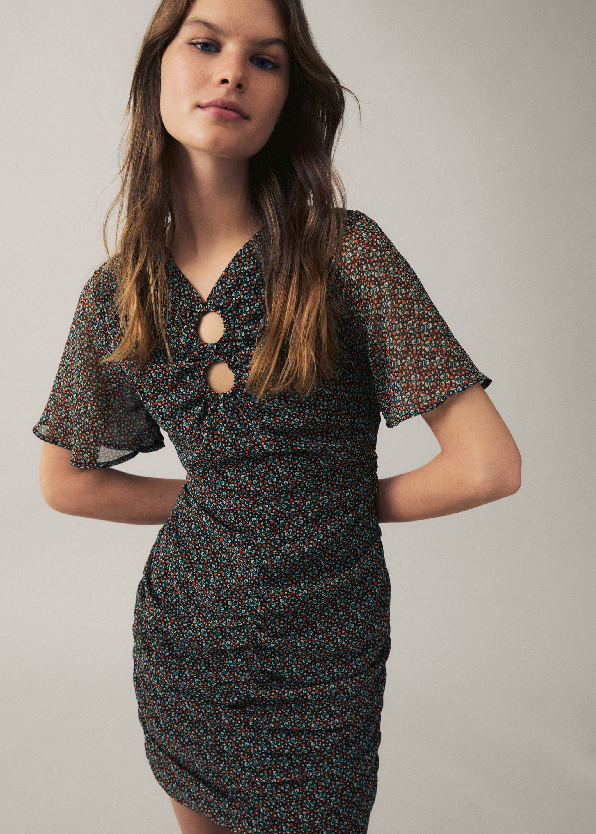 Vestido gasa estampado - Detalle del artículo 5