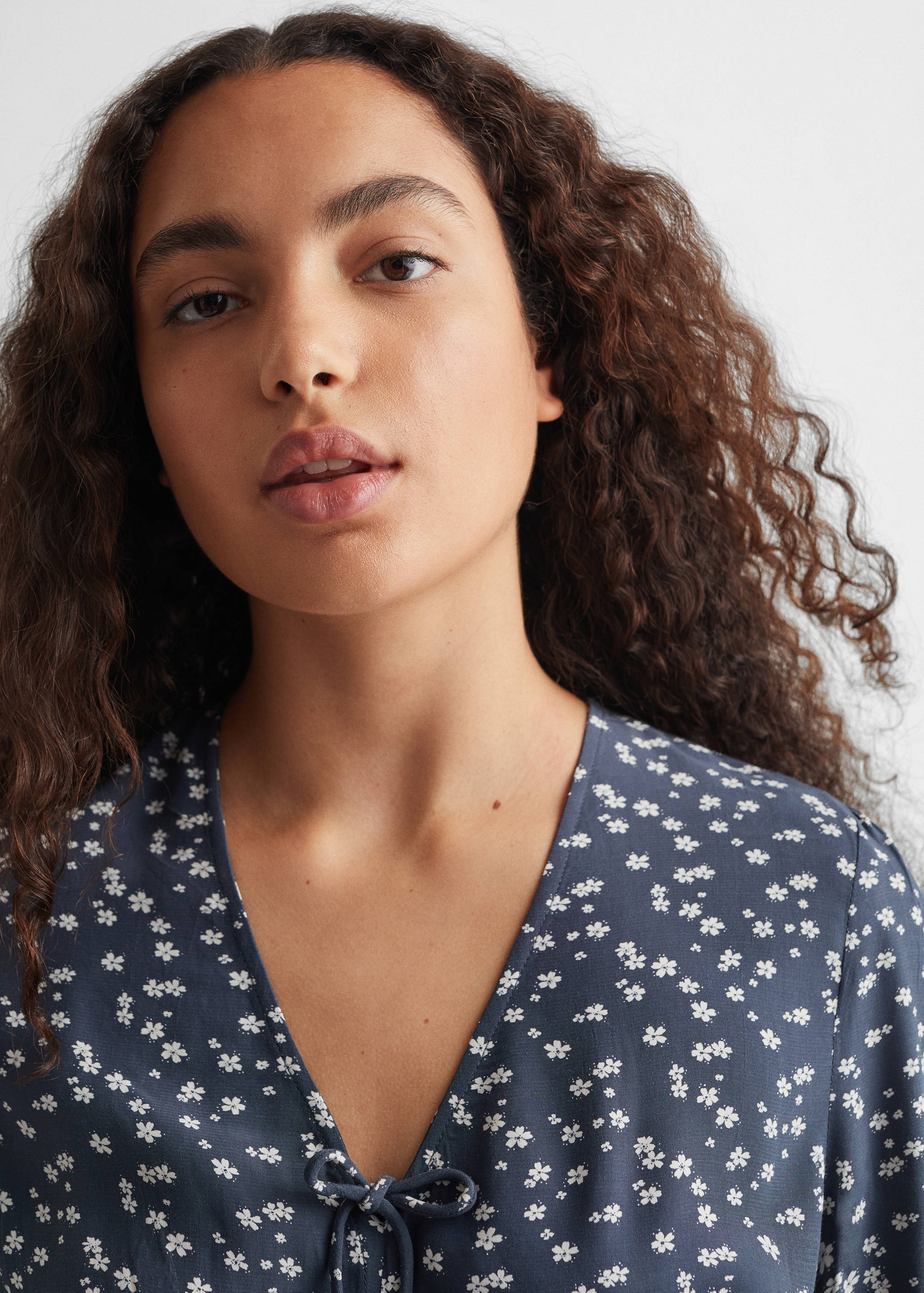 Ruched floral dress - Details of the article 1